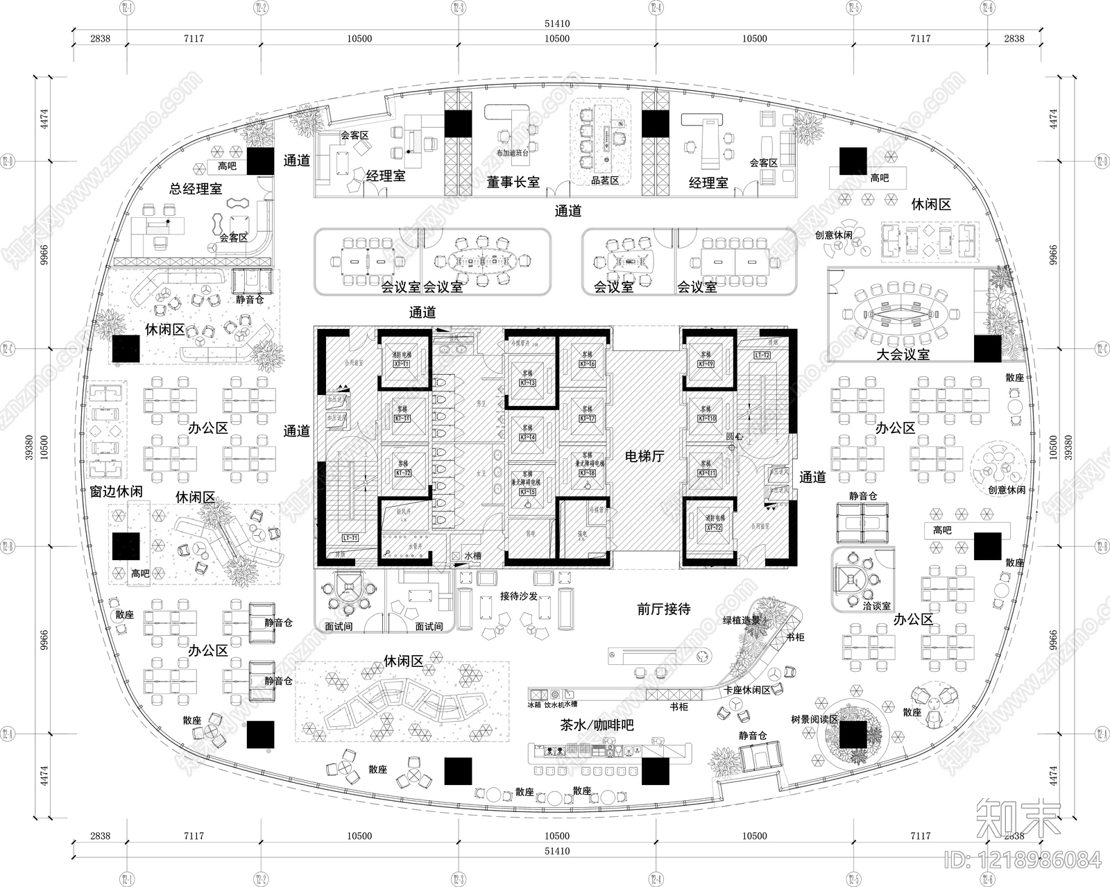 整体办公空间CAD图纸