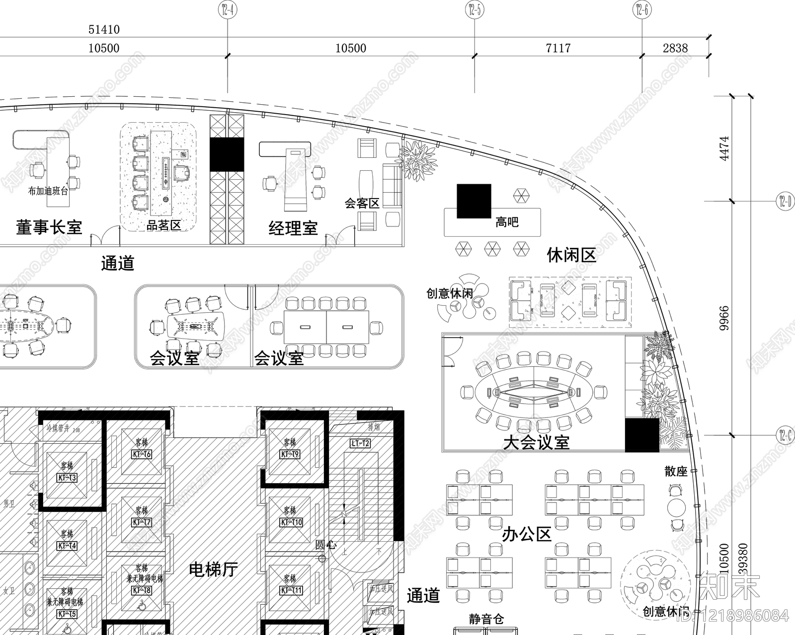 整体办公空间cad施工图下载【ID:1218986084】