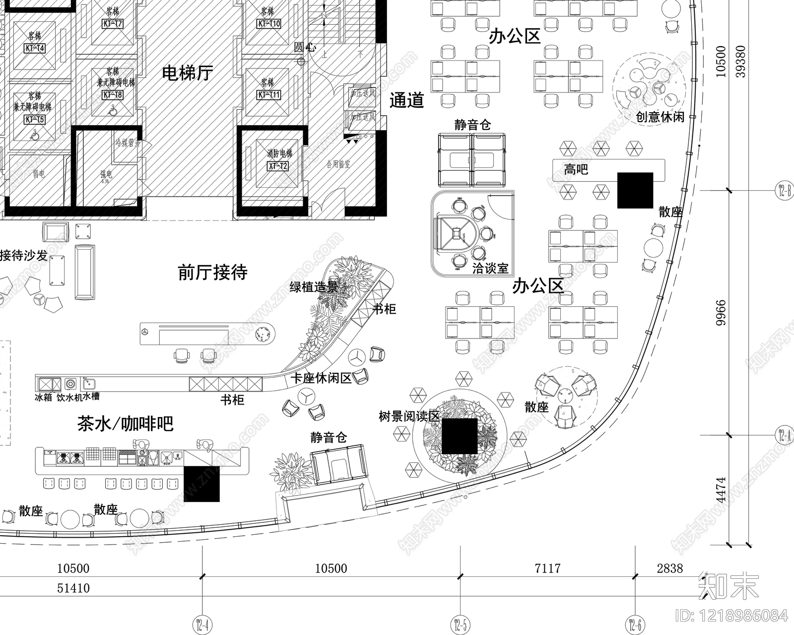 整体办公空间cad施工图下载【ID:1218986084】