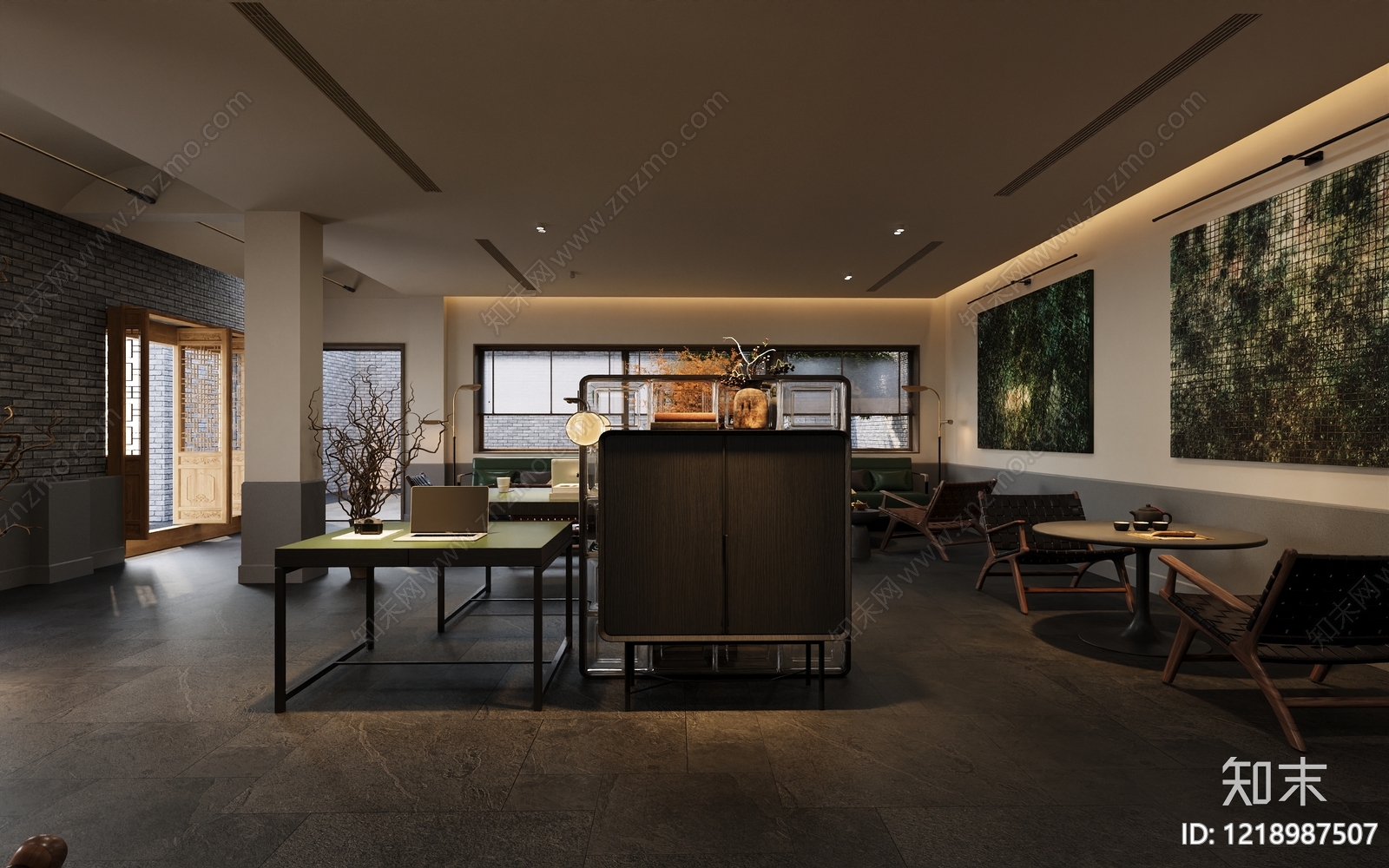 新中式工作室3D模型下载【ID:1218987507】
