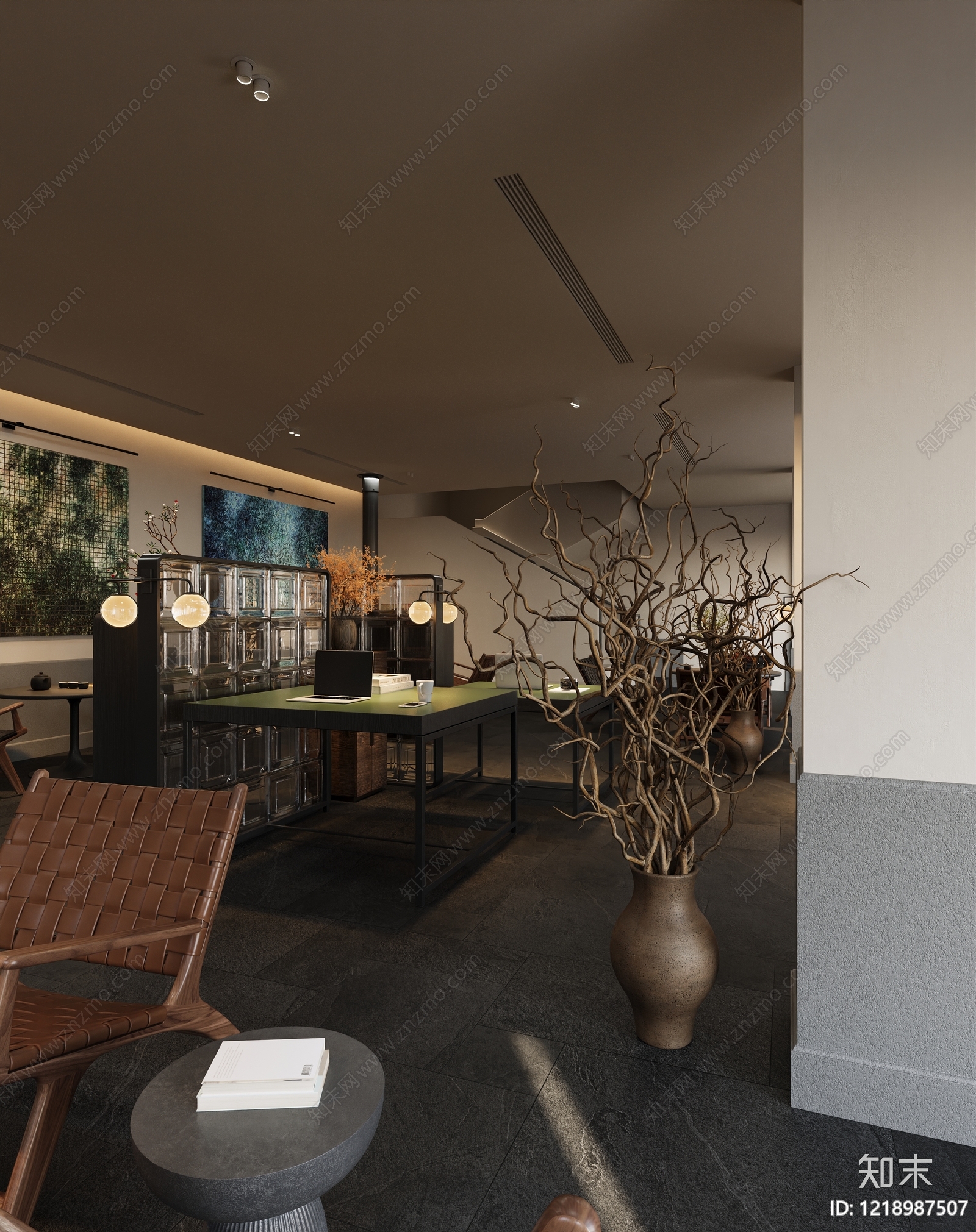新中式工作室3D模型下载【ID:1218987507】