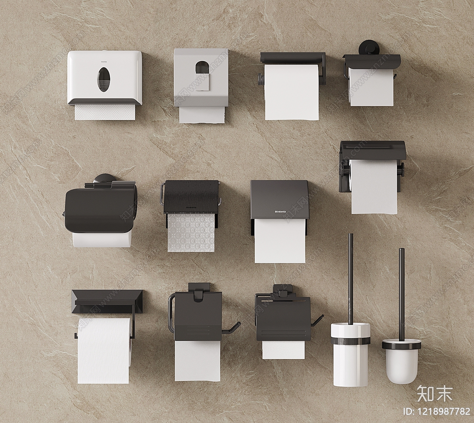 极简毛巾架3D模型下载【ID:1218987782】