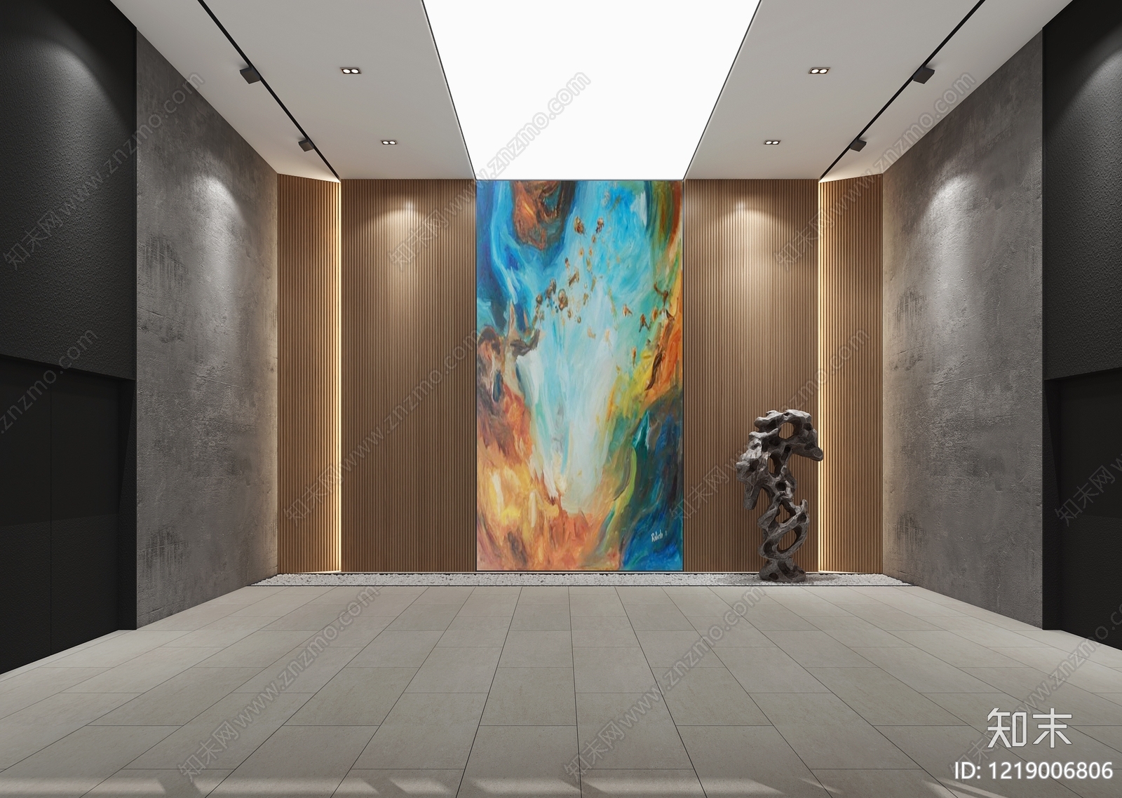 新中式酒店大堂3D模型下载【ID:1219006806】