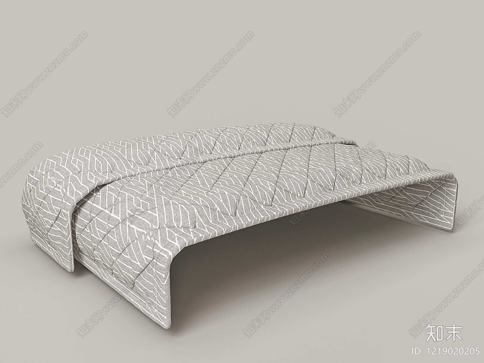 极简主义床品3D模型下载【ID:1219020205】