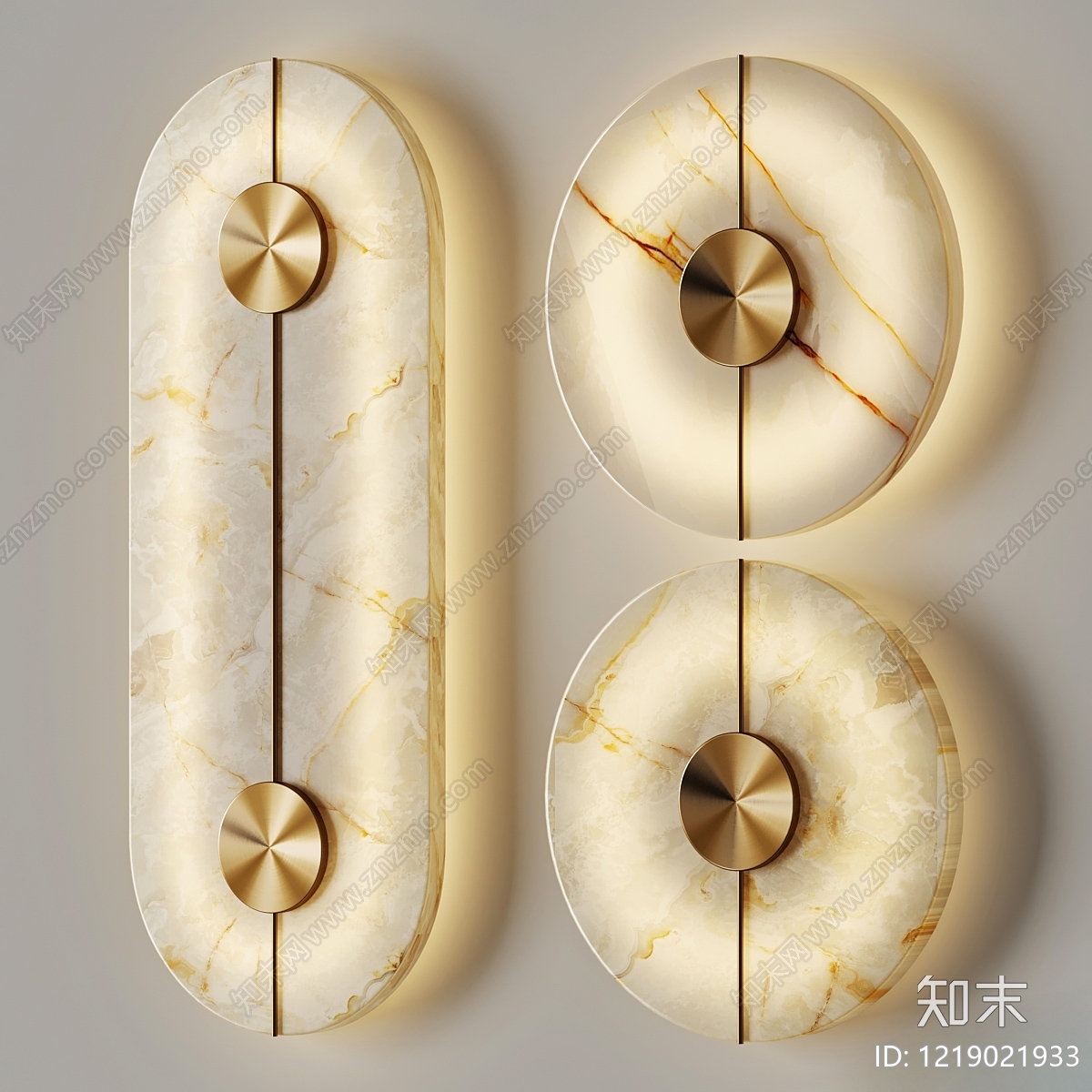 极简灯具组合3D模型下载【ID:1219021933】