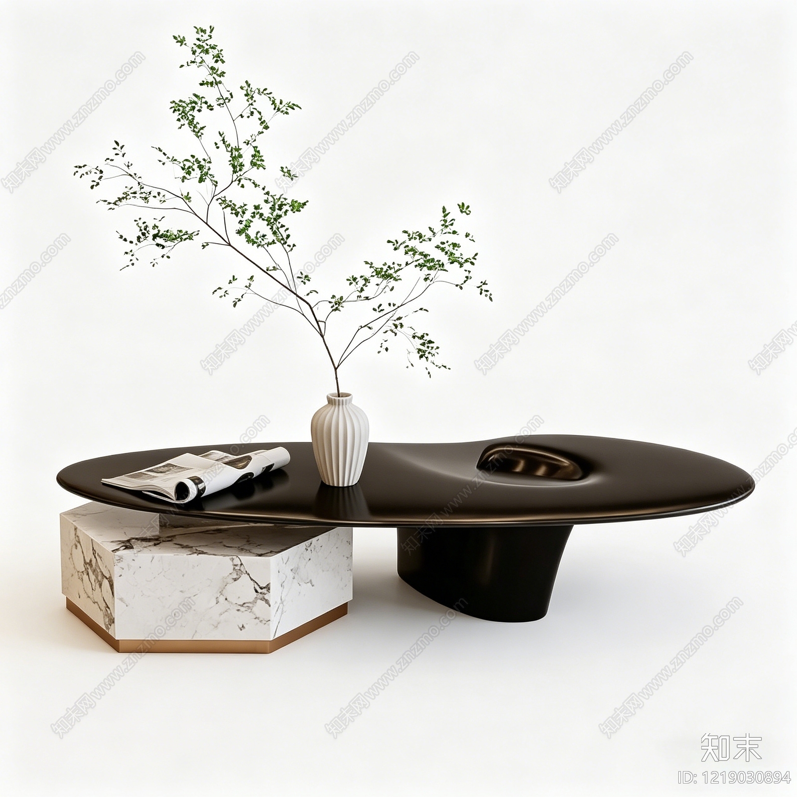 极简茶几3D模型下载【ID:1219030894】