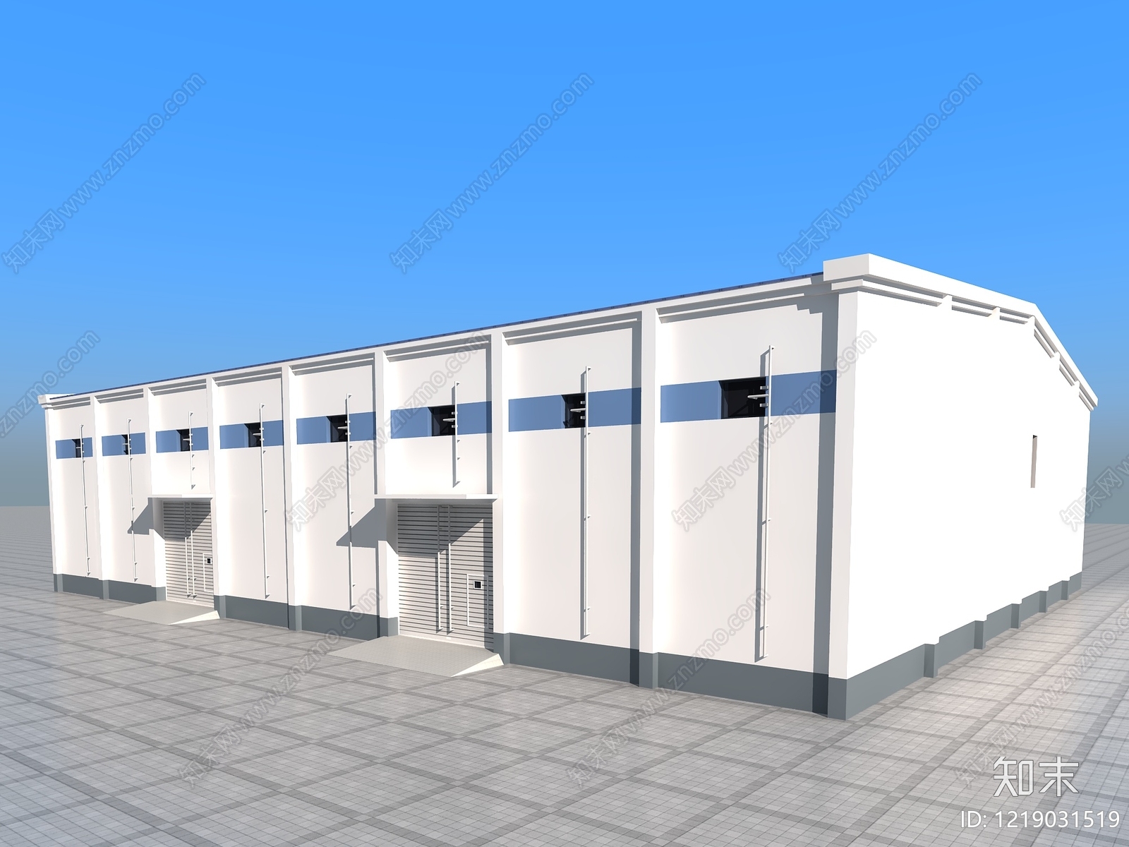 极简主义仓储建筑3D模型下载【ID:1219031519】