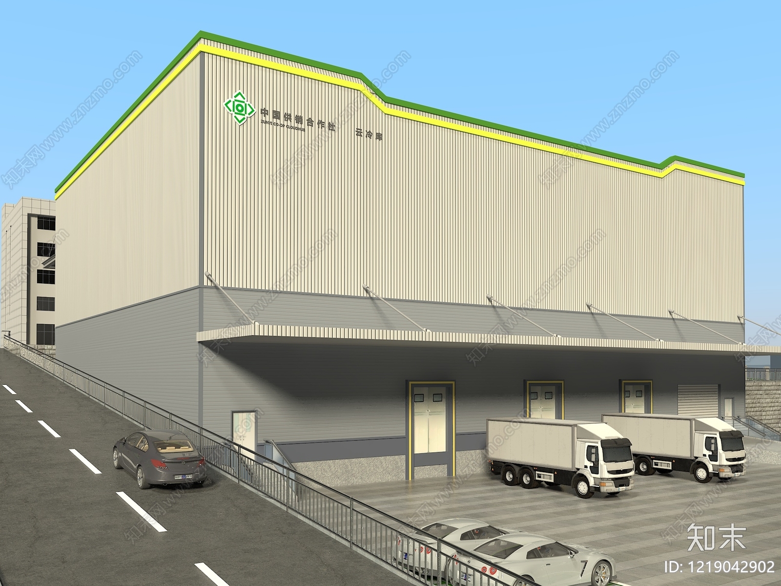 现代主义冷库3D模型下载【ID:1219042902】