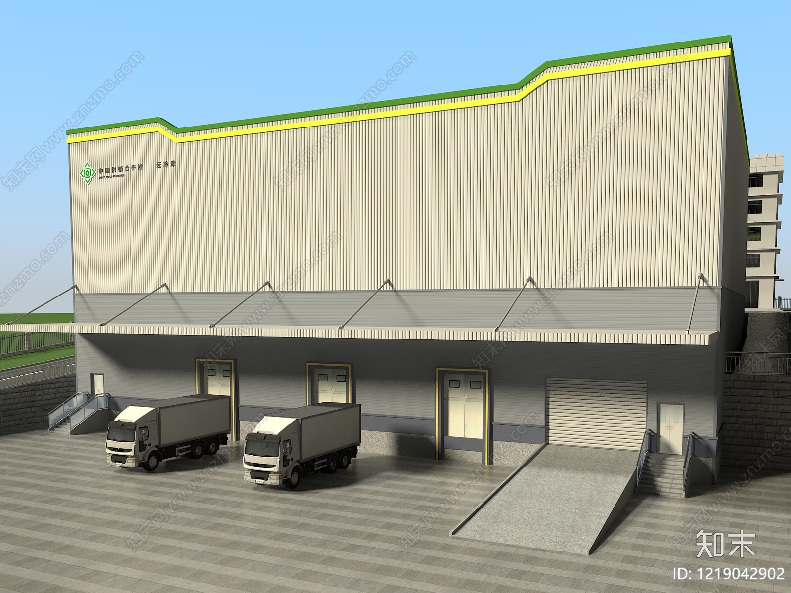 现代主义冷库3D模型下载【ID:1219042902】
