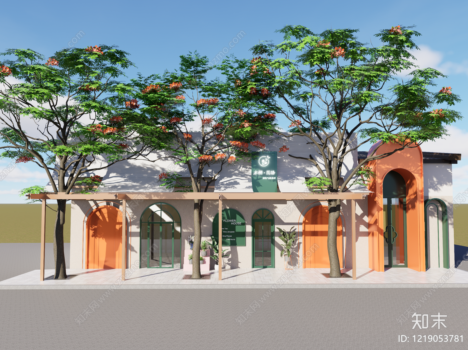 法式花店SU模型草图