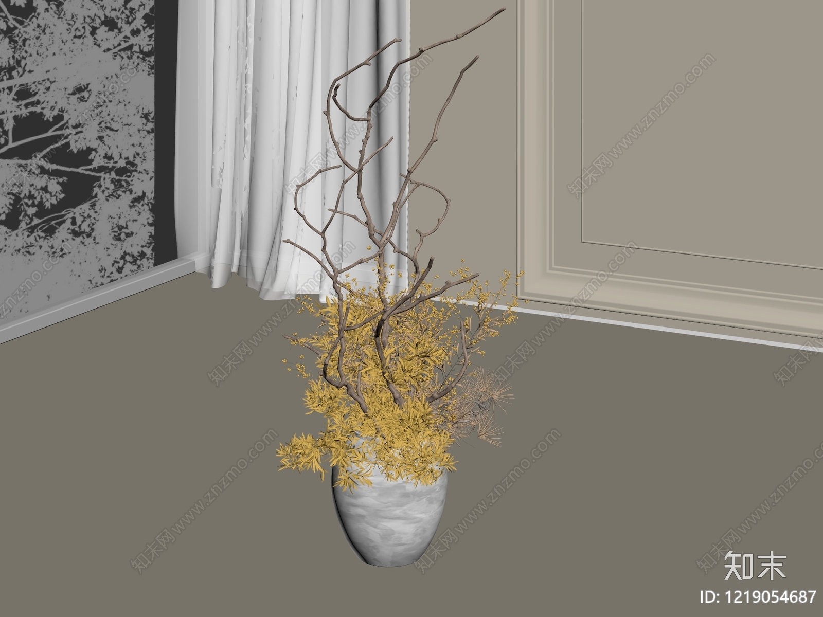 轻奢花艺SU模型下载【ID:1219054687】
