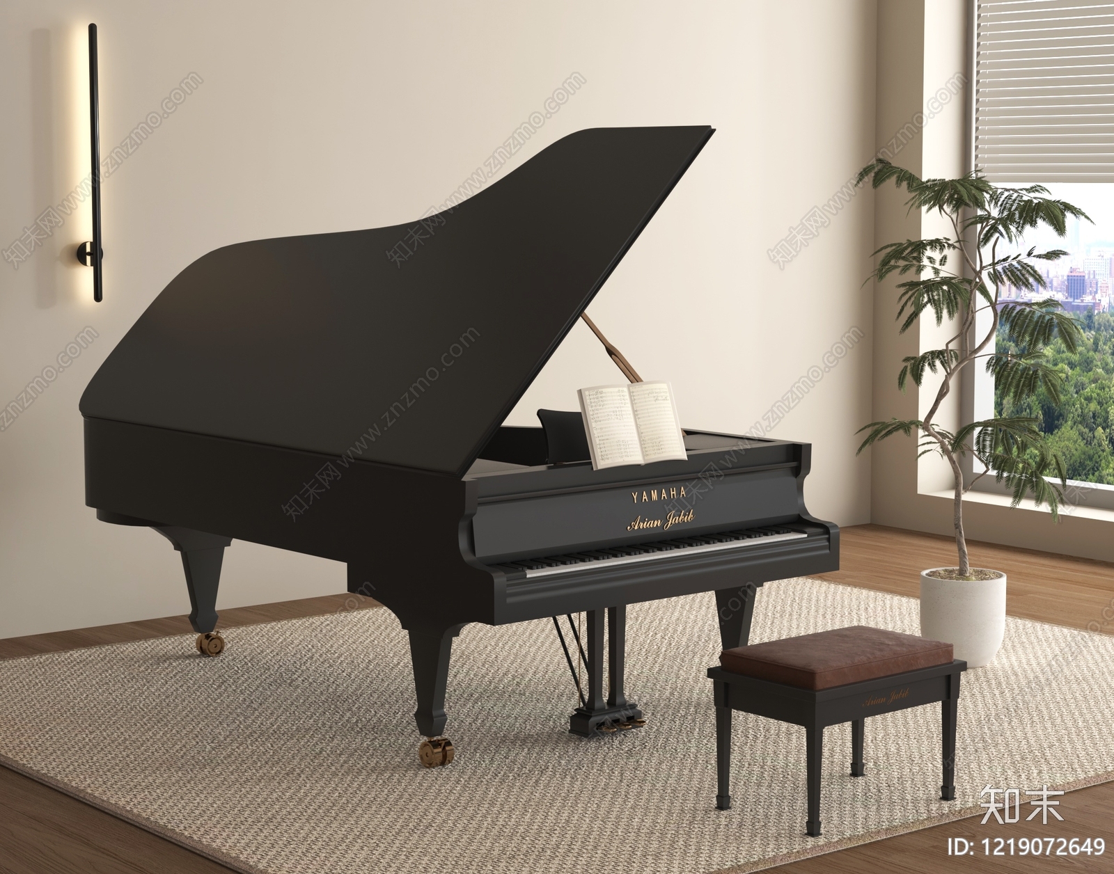 现代简约乐器3D模型下载【ID:1219072649】