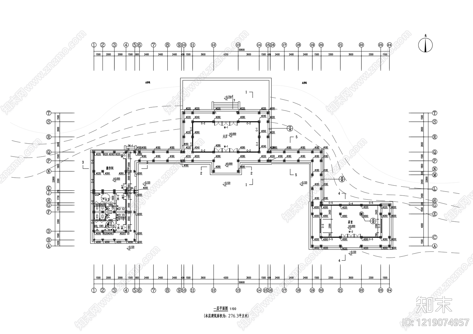 仿古建筑cad施工图下载【ID:1219074957】