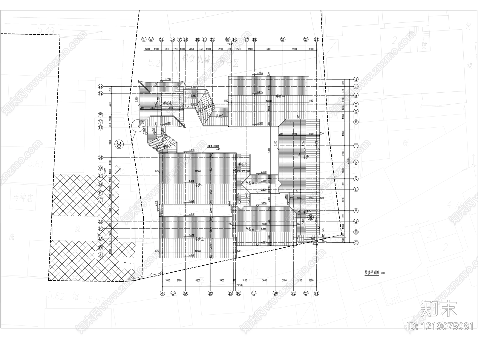 仿古建筑cad施工图下载【ID:1219075981】