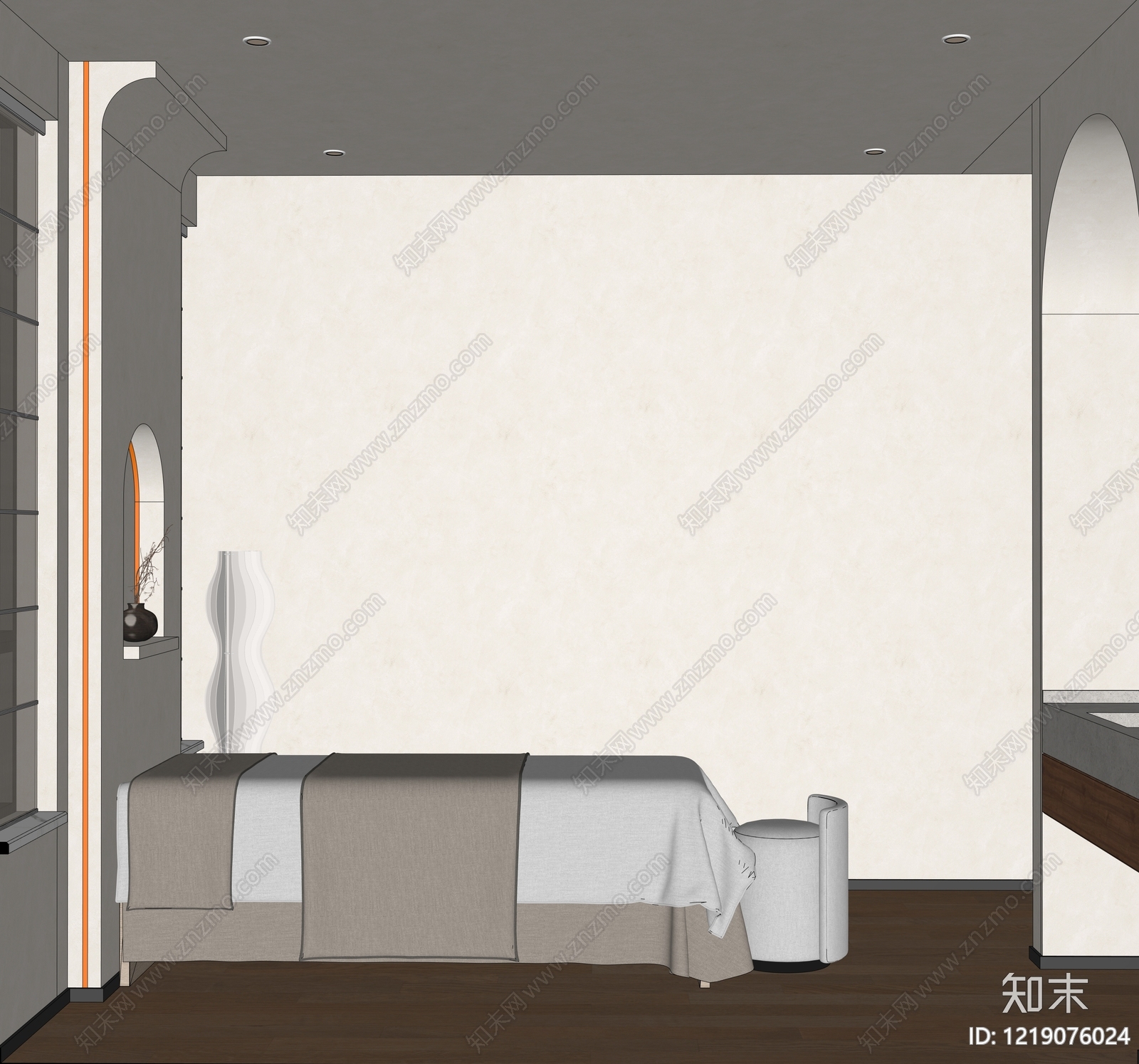 奶油风美容院SU模型下载【ID:1219076024】