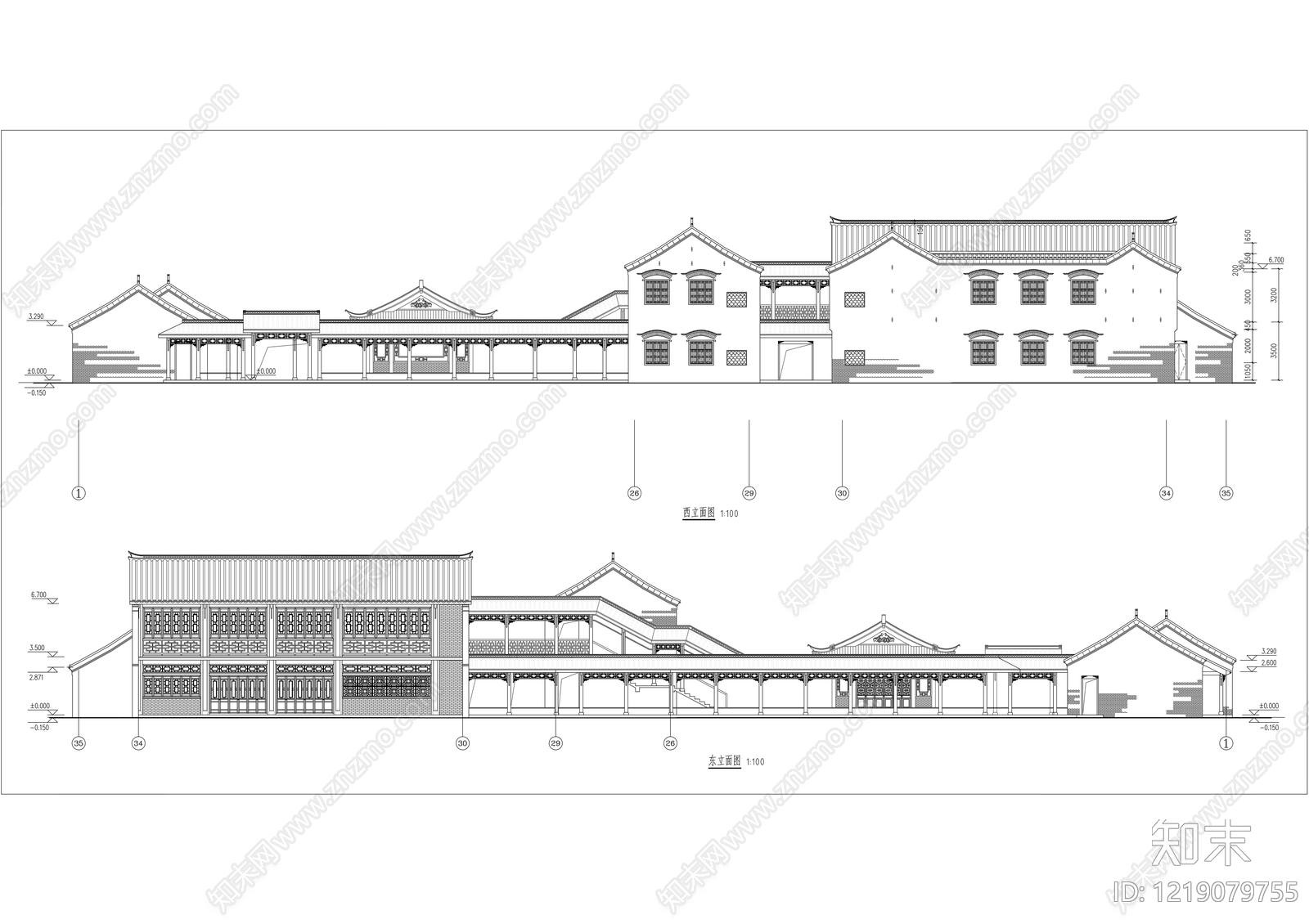 仿古建筑CAD图纸