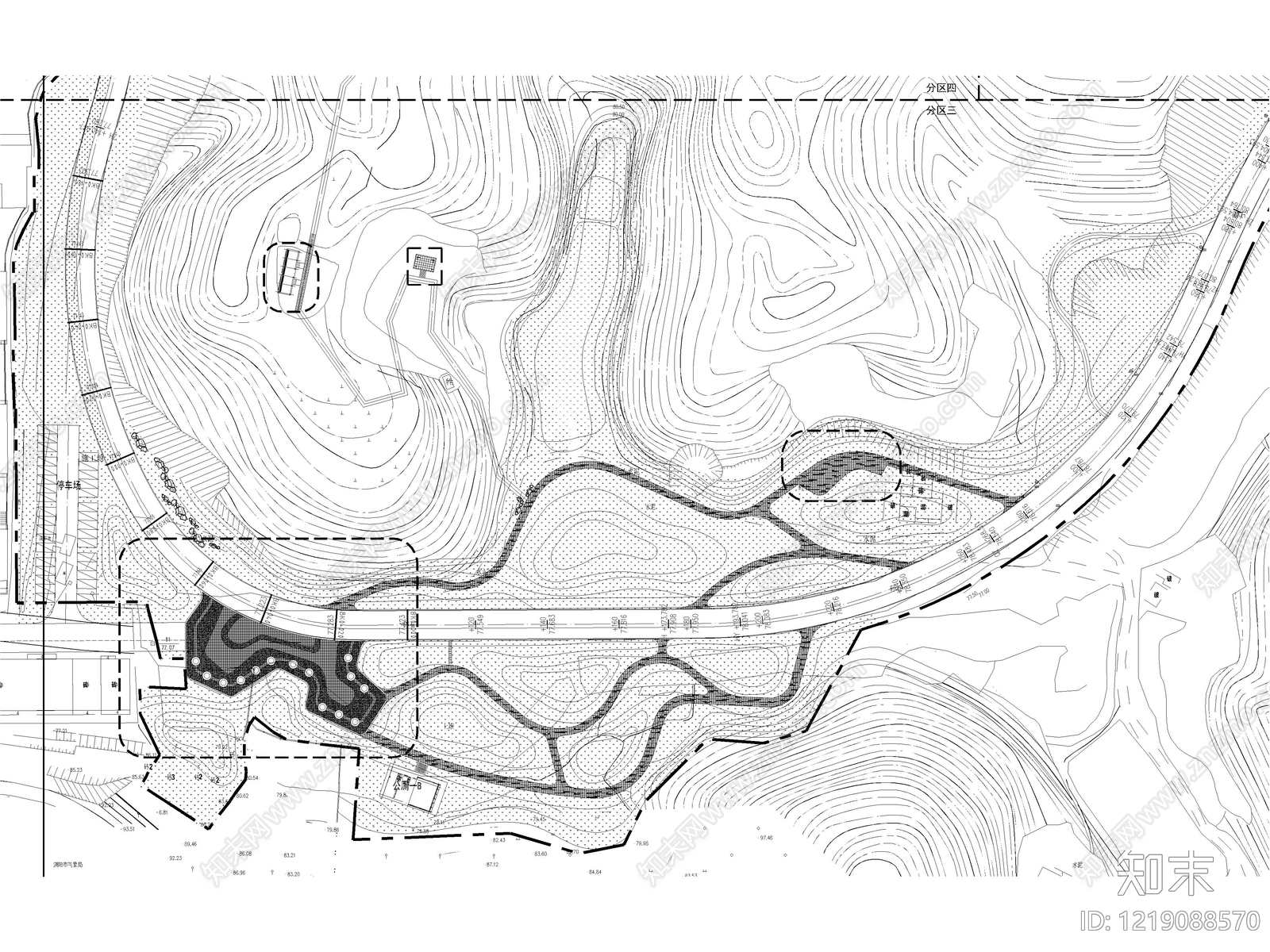 11套山地公园景观森林生态湿地公园CAD施工图平面图cad施工图下载【ID:1219088570】