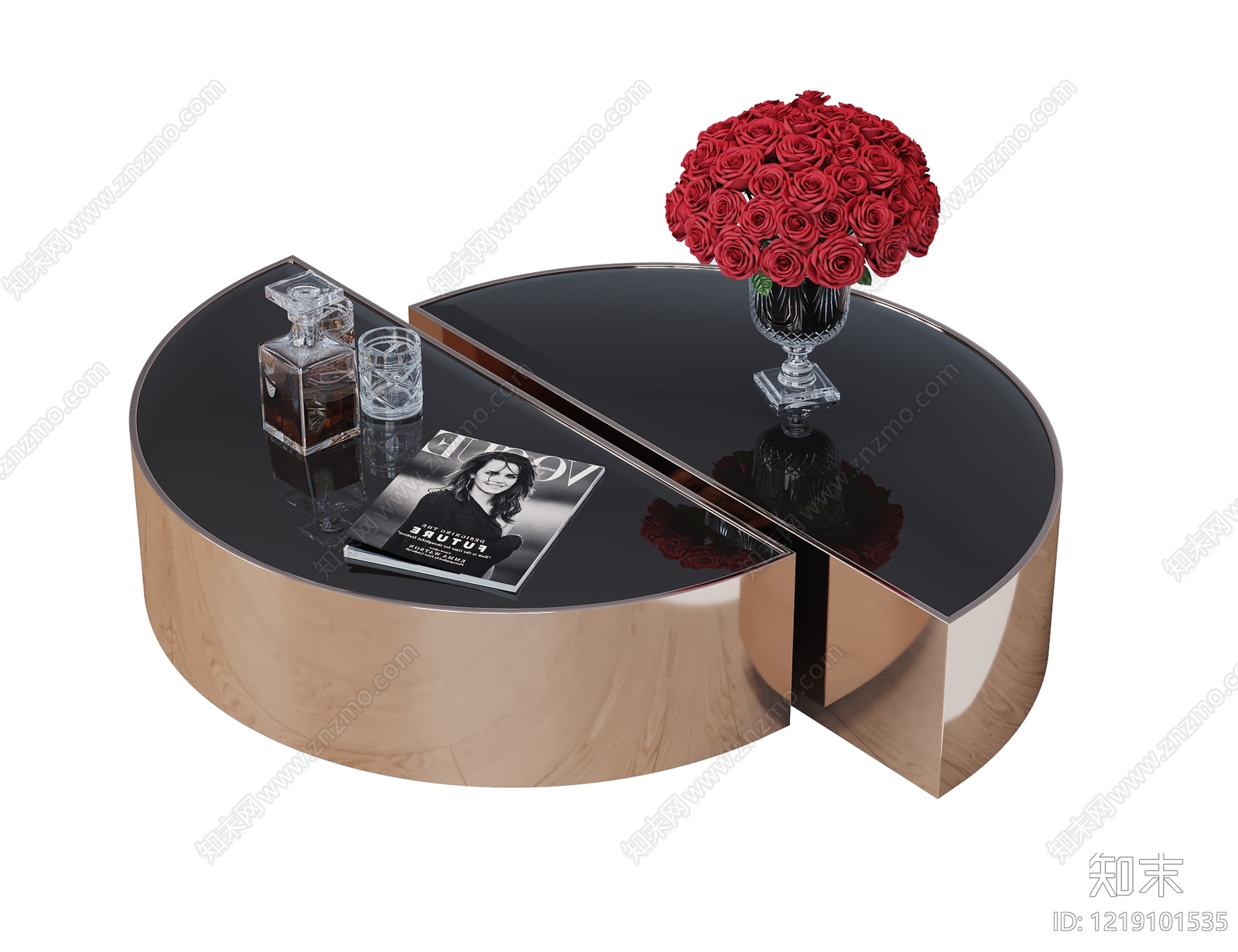 意式轻奢茶几3D模型下载【ID:1219101535】