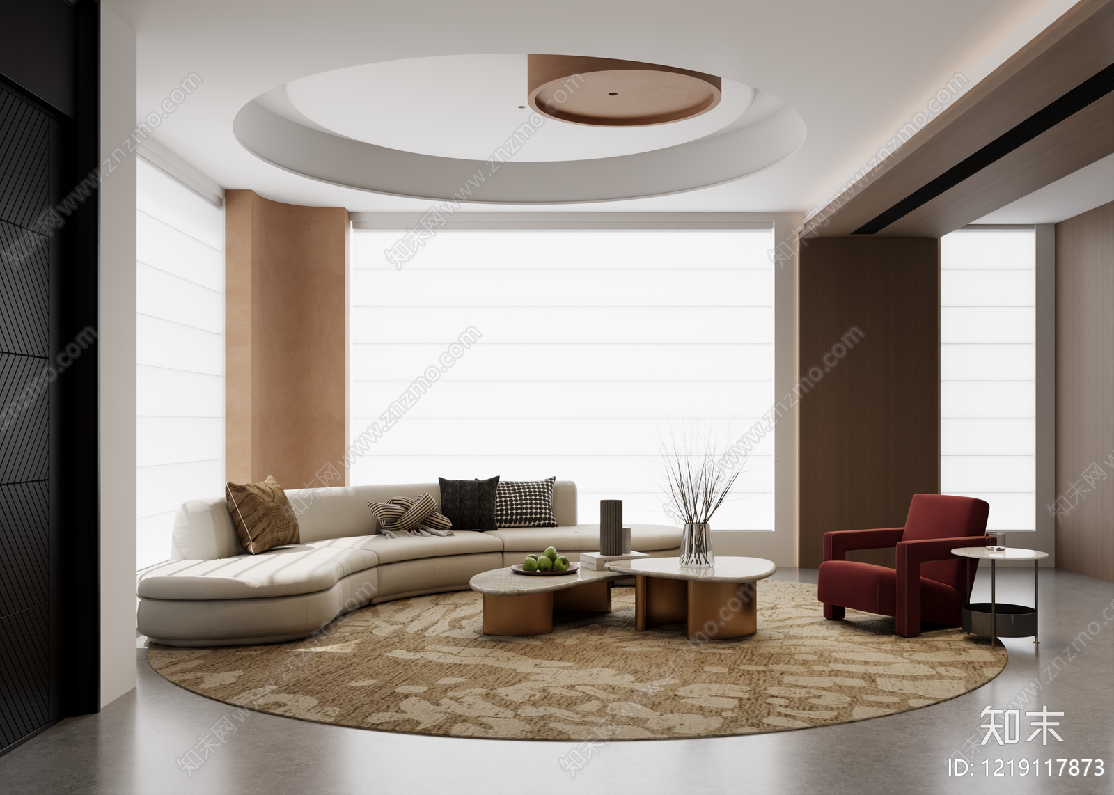 意式极简家居客厅3D模型下载【ID:1219117873】