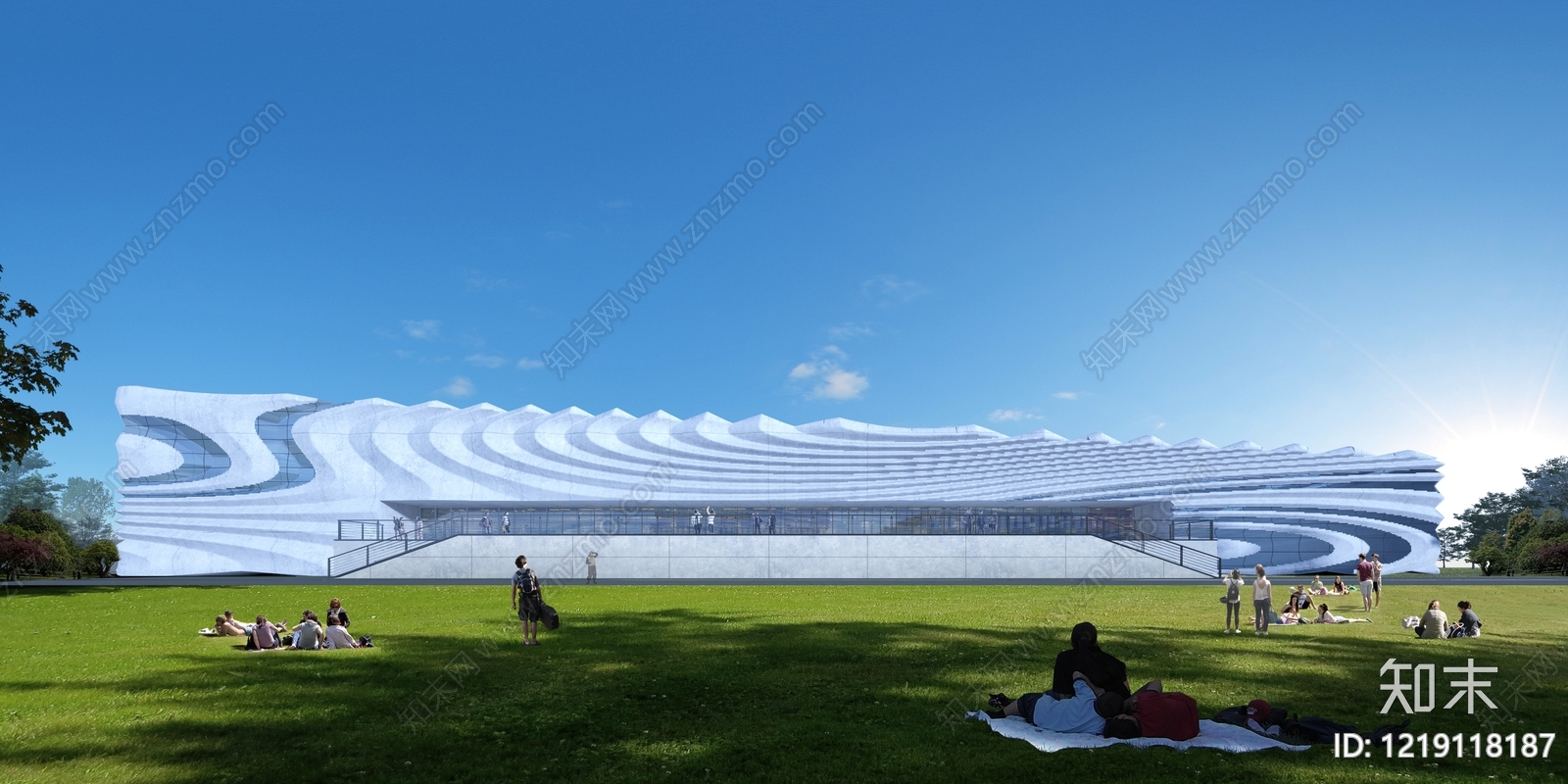 参数化主义艺术风格建筑3D模型下载【ID:1219118187】