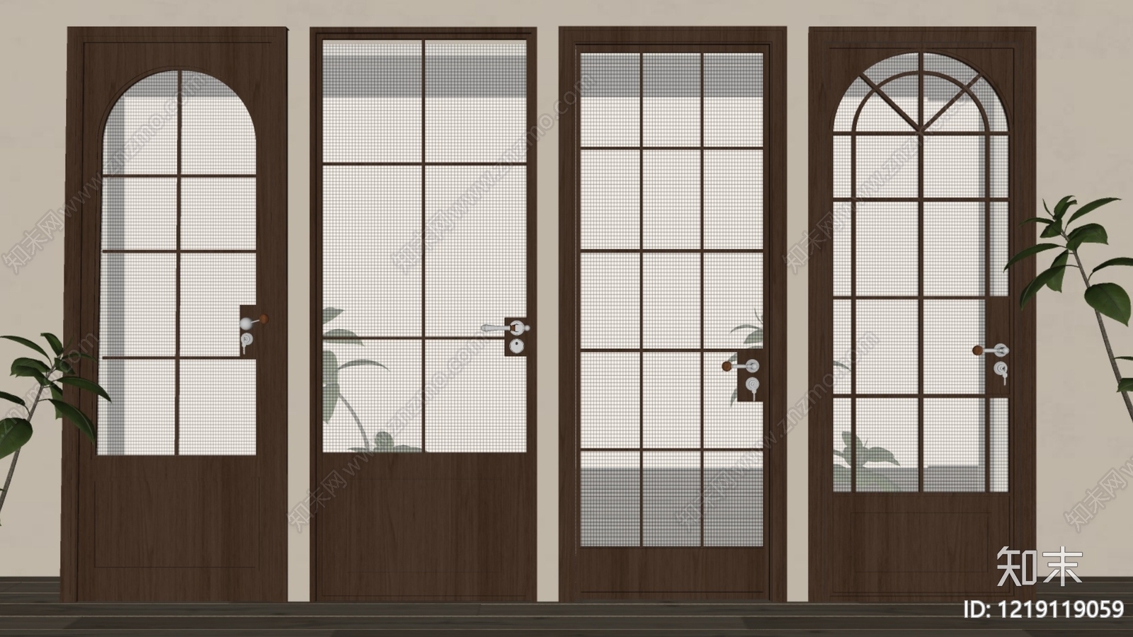 法式单开门SU模型下载【ID:1219119059】