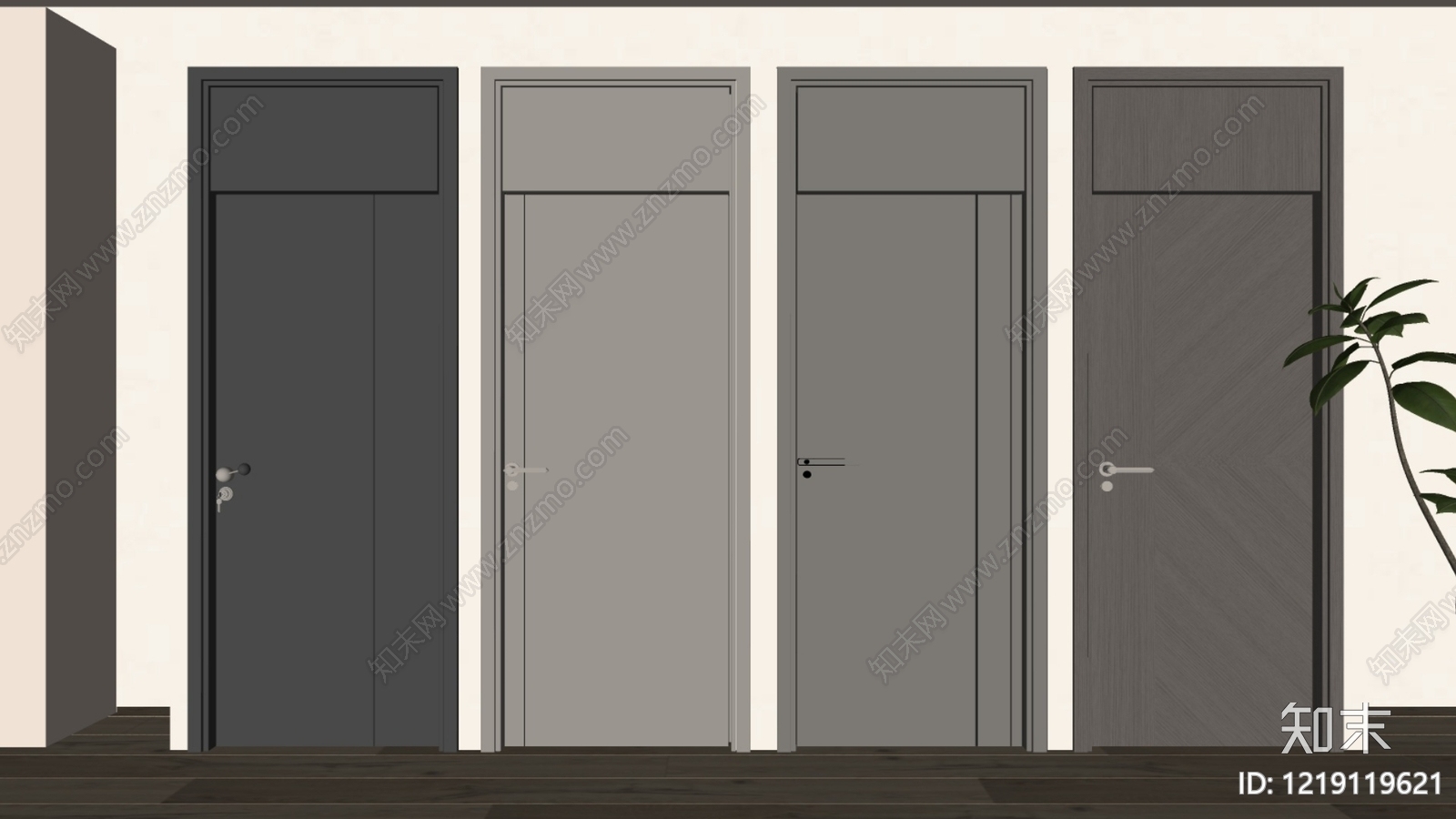 极简单开门SU模型下载【ID:1219119621】