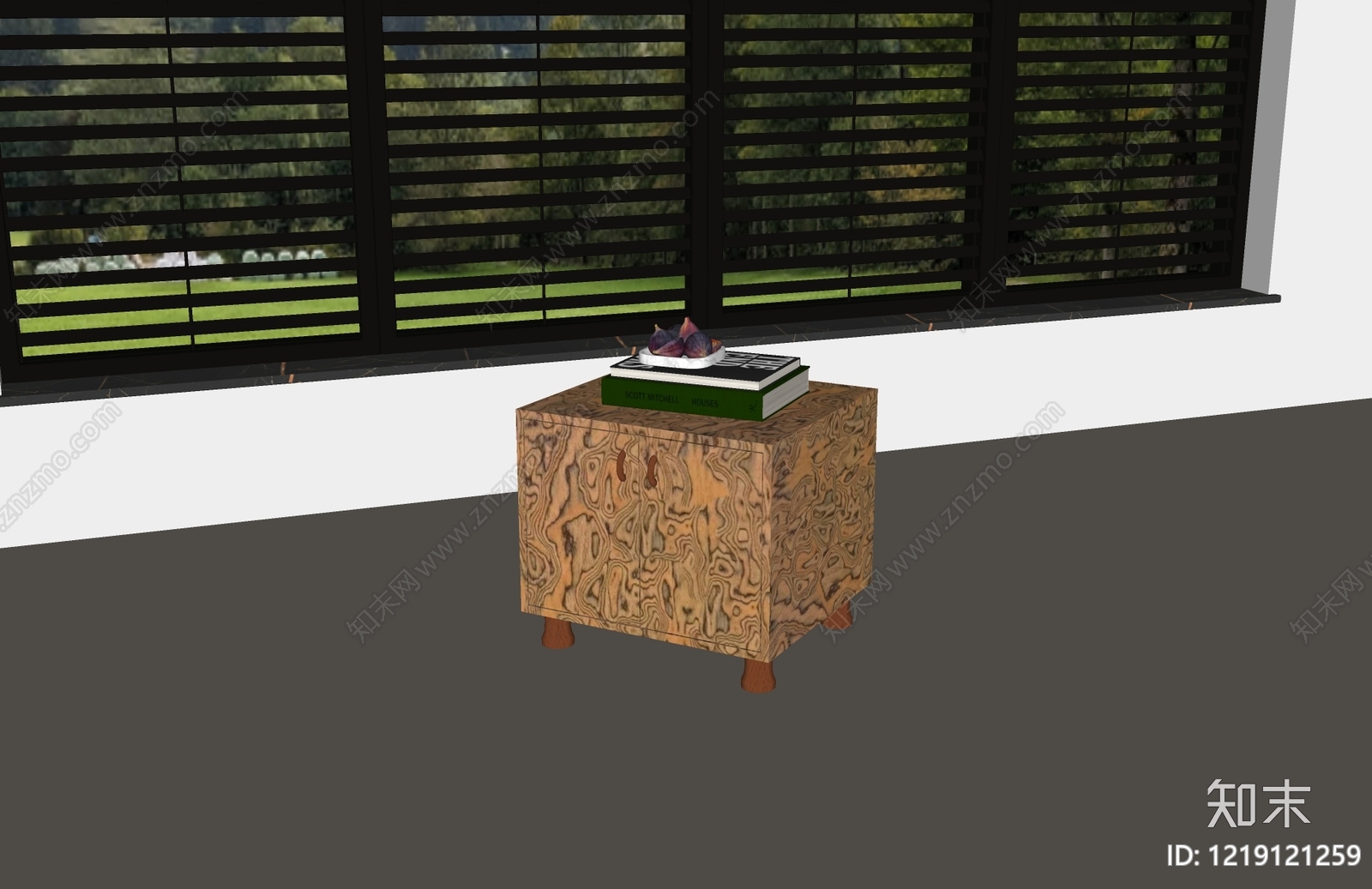 原木风边几SU模型下载【ID:1219121259】