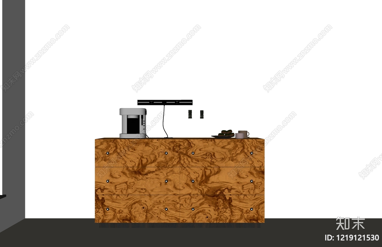极简餐边柜SU模型下载【ID:1219121530】