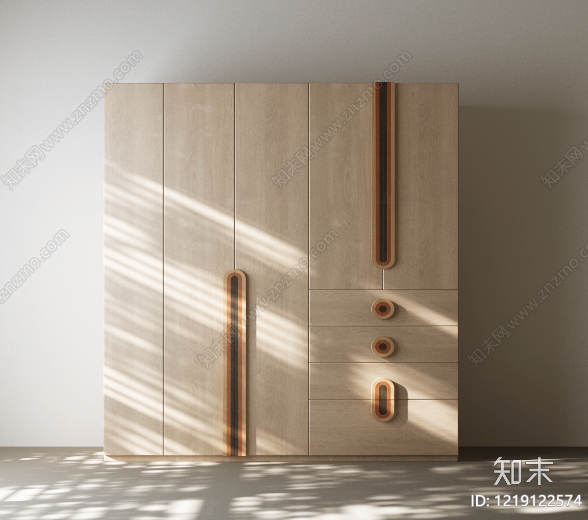 极简衣柜3D模型下载【ID:1219122574】