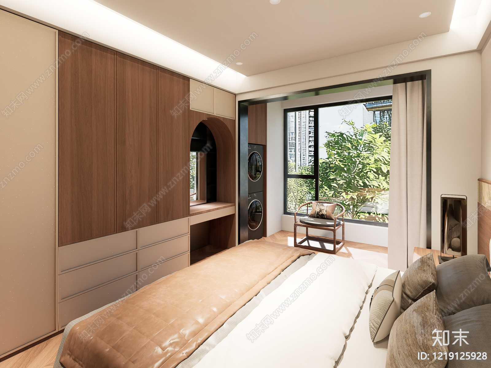 现代风家居卧室SU模型下载【ID:1219125928】