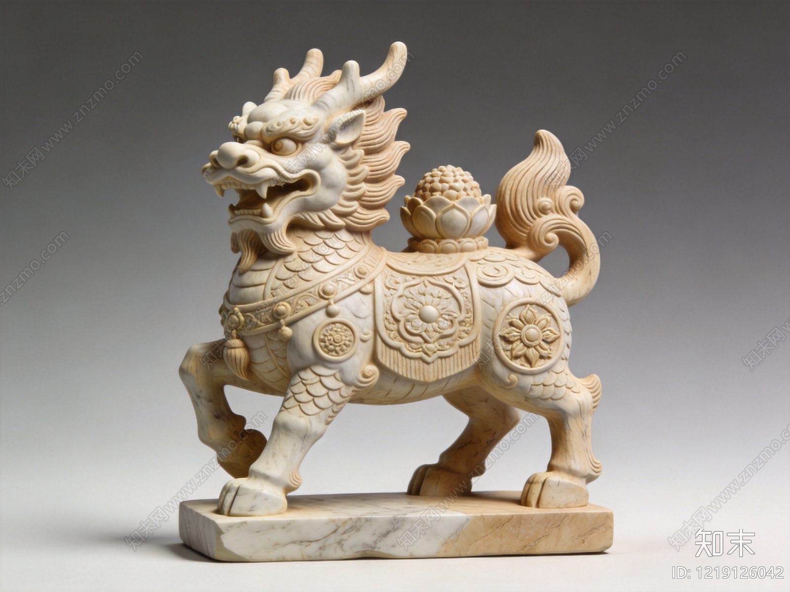 新中式雕塑摆件SU模型下载【ID:1219126042】