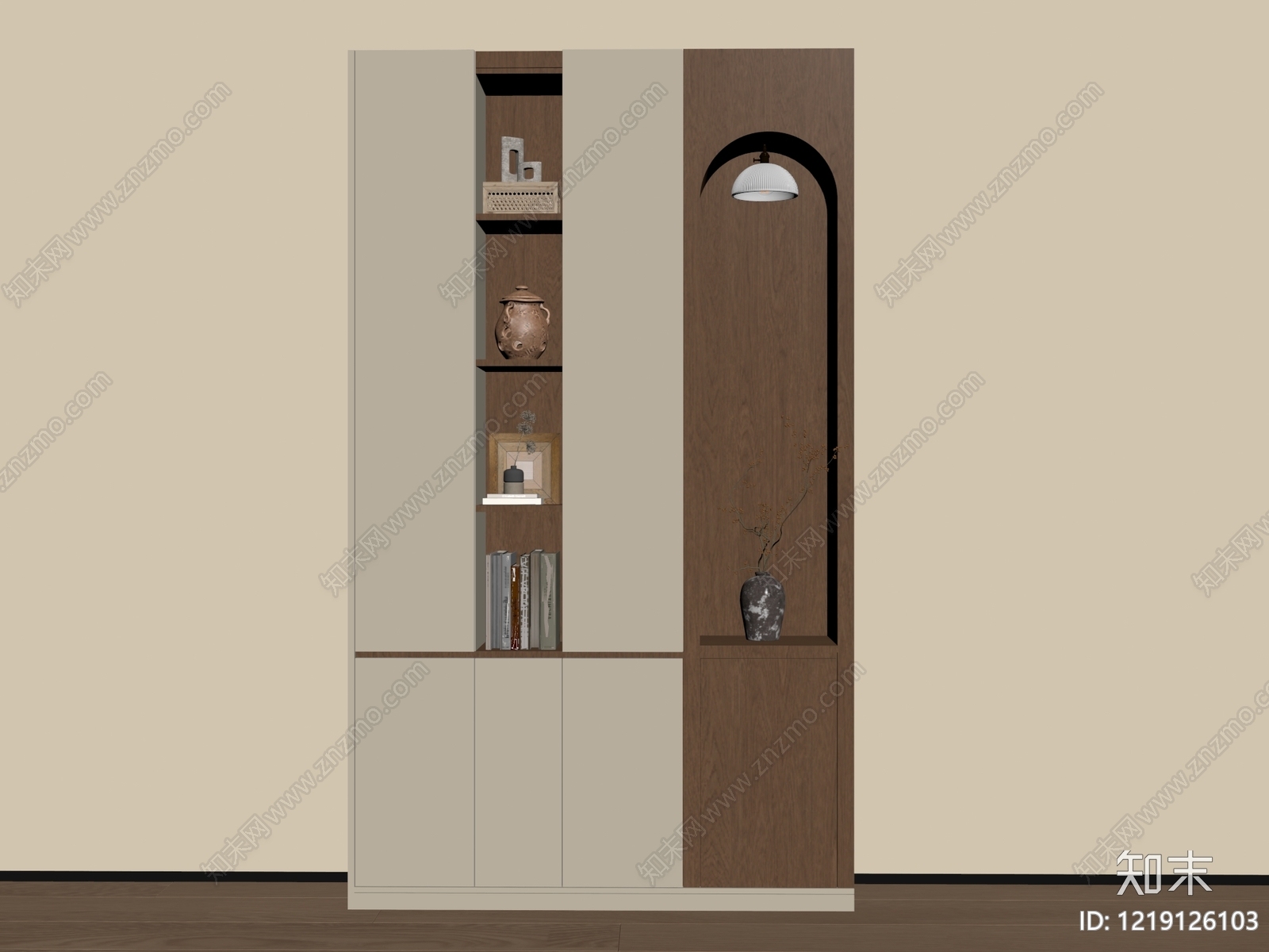 现代玄关柜SU模型下载【ID:1219126103】