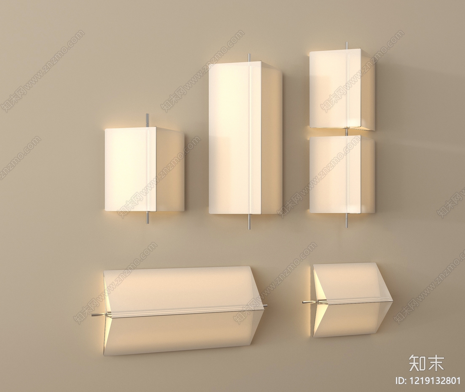 极简壁灯3D模型下载【ID:1219132801】