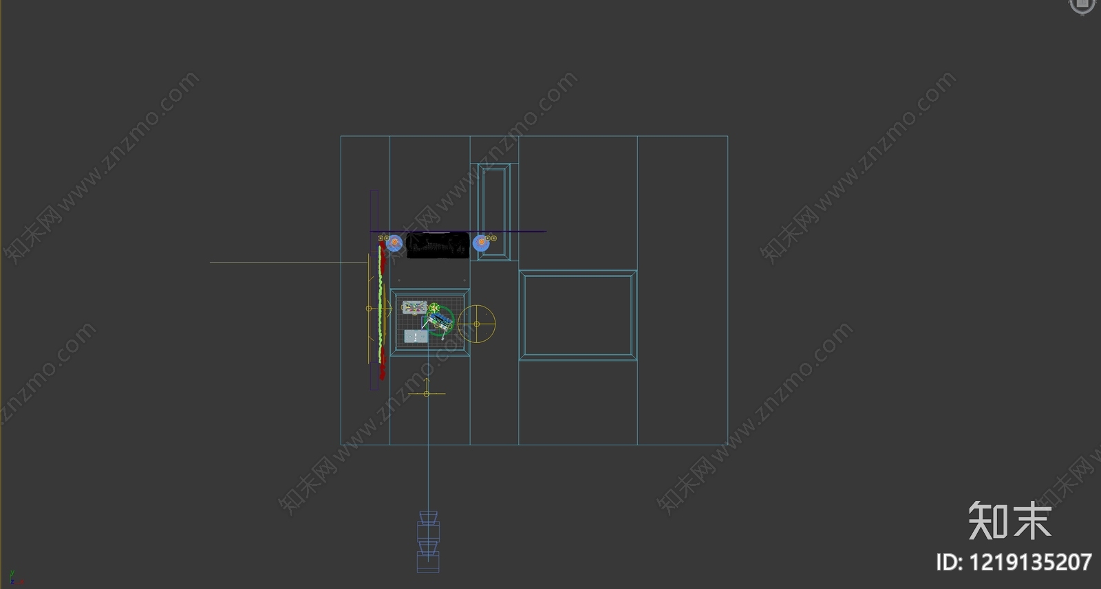 美式茶几3D模型下载【ID:1219135207】