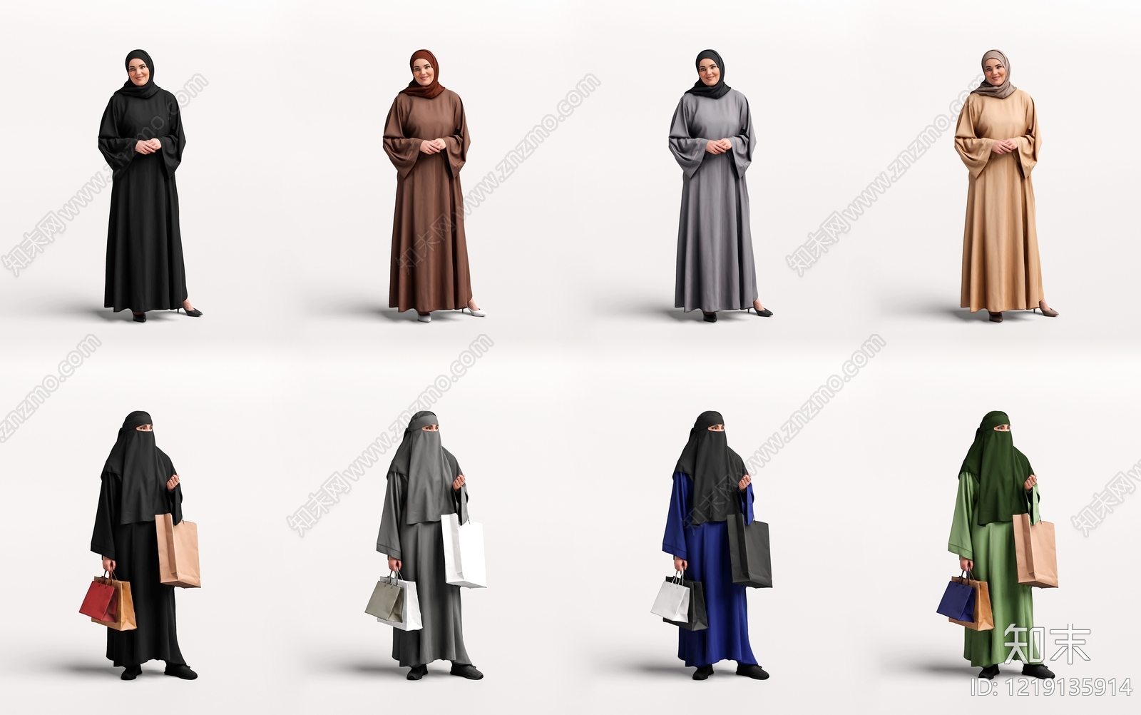 极简主义女人3D模型渲染效果图