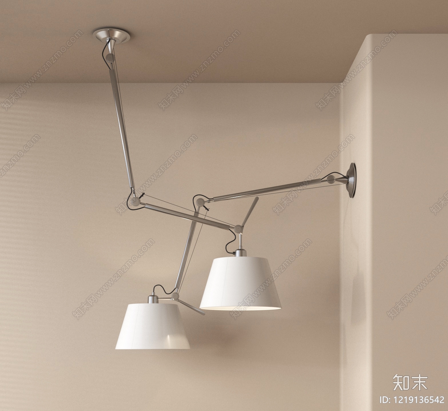 极简吊灯3D模型下载【ID:1219136542】