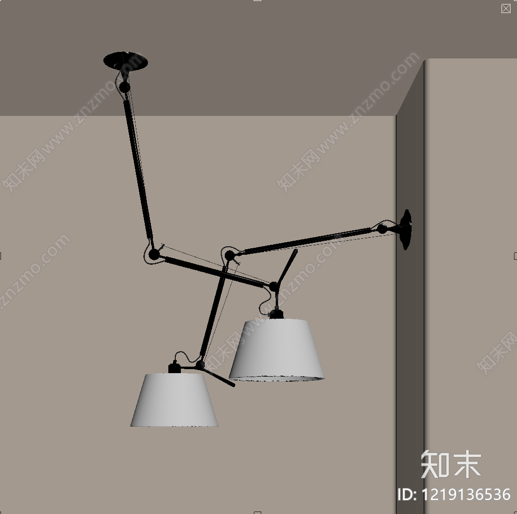 极简吊灯SU模型下载【ID:1219136536】