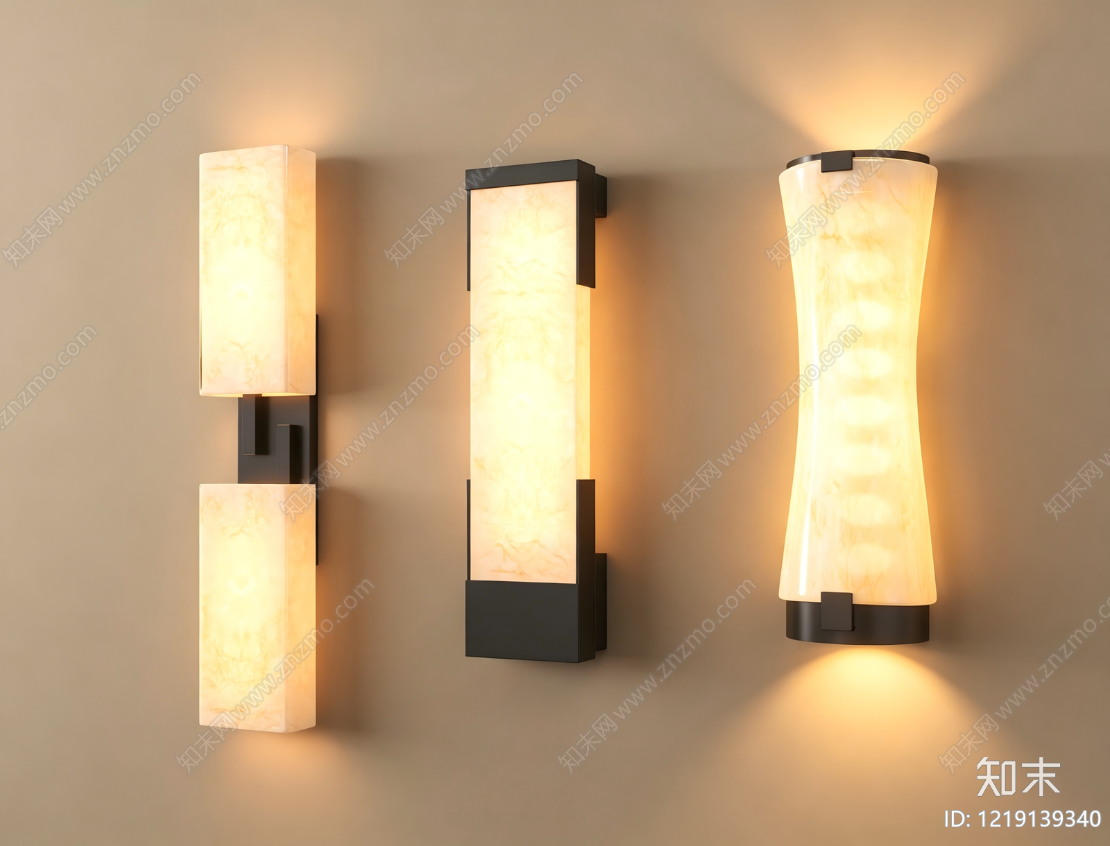 中古壁灯SU模型下载【ID:1219139340】