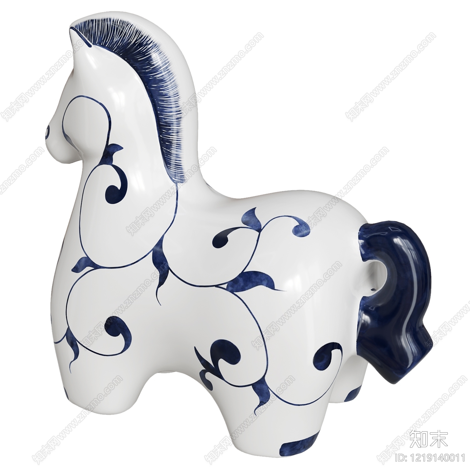 新中式雕塑摆件3D模型下载【ID:1219140011】