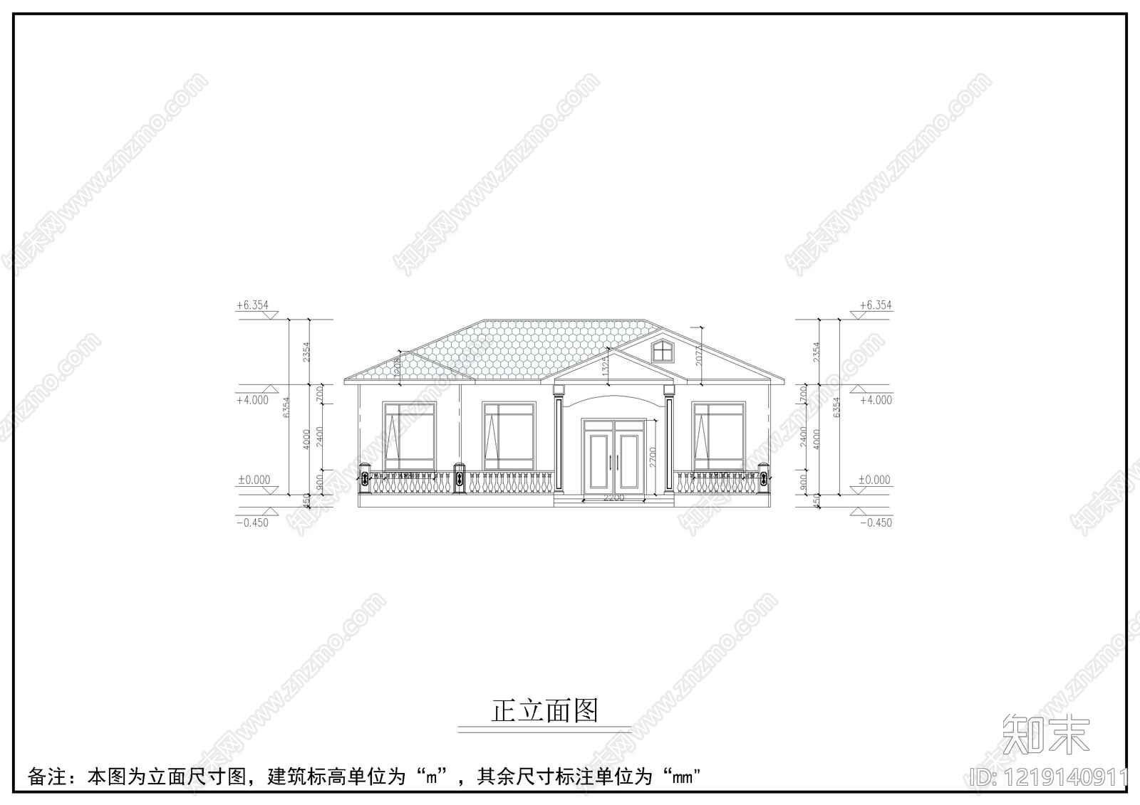 别墅建筑cad施工图下载【ID:1219140911】