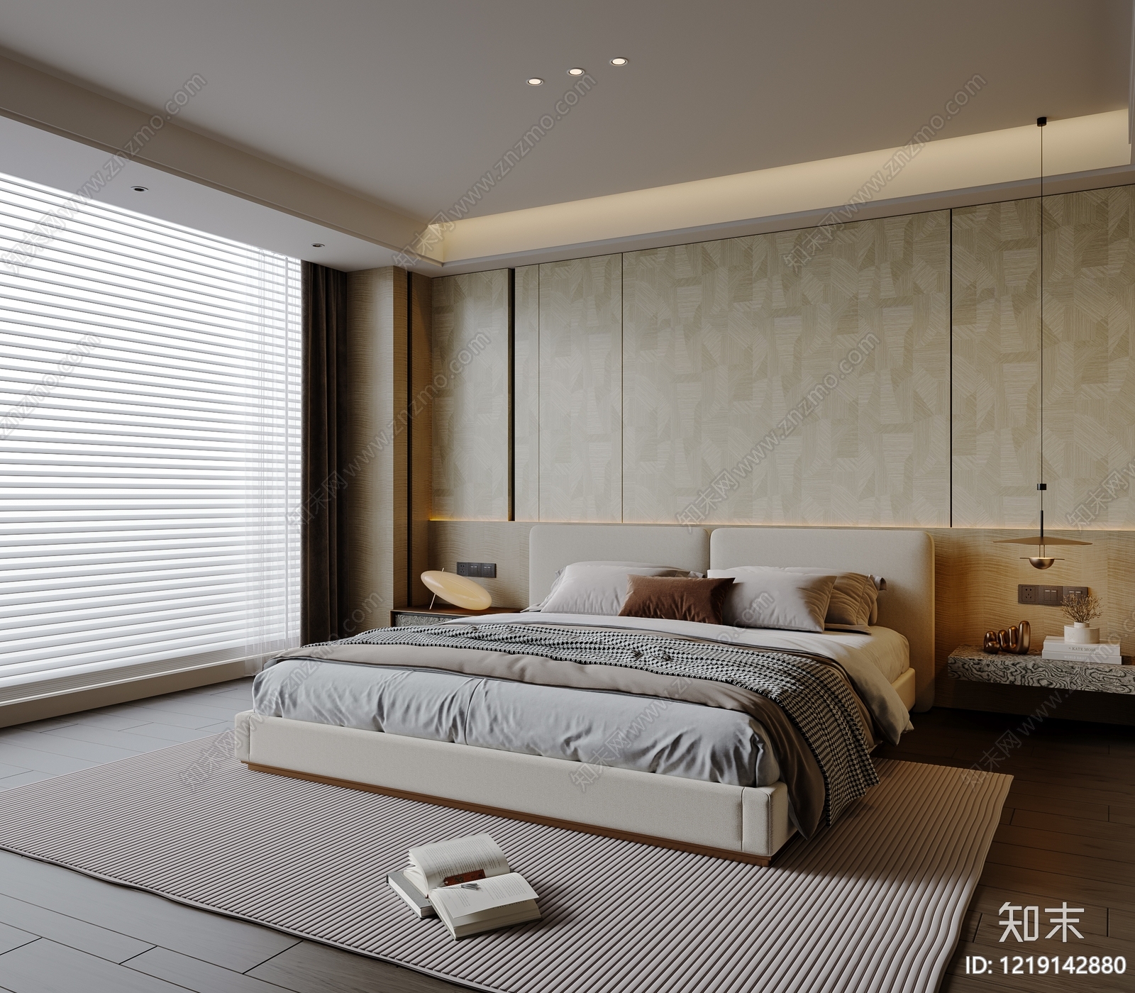 极简家居卧室3D模型下载【ID:1219142880】
