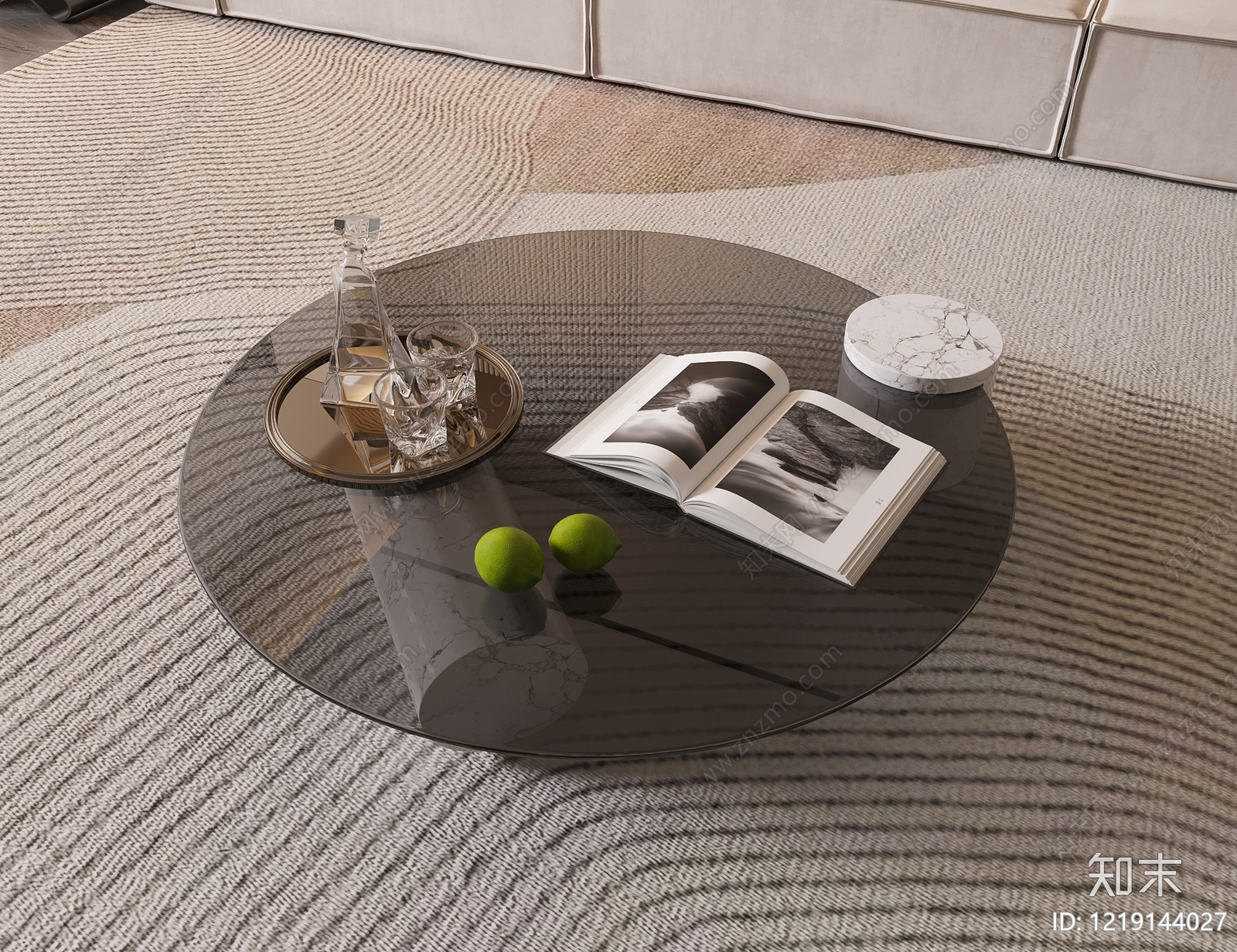 意式极简茶几3D模型下载【ID:1219144027】