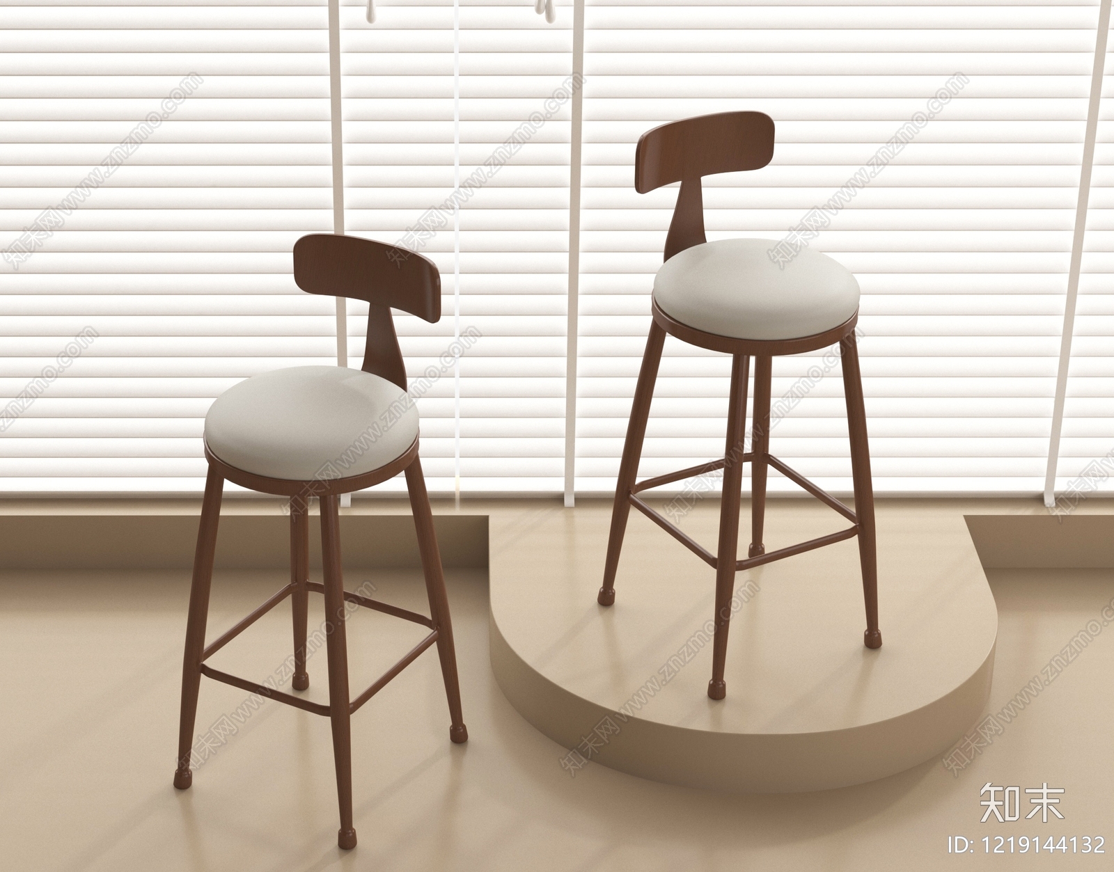北欧吧椅SU模型下载【ID:1219144132】
