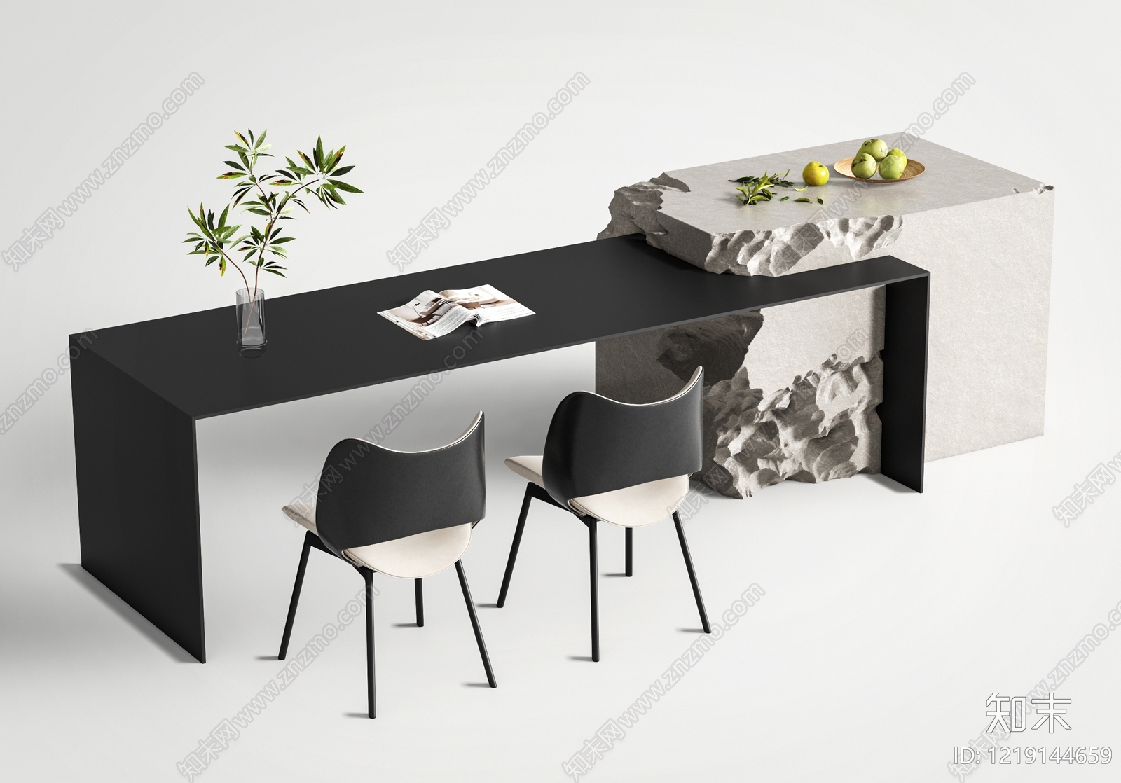 极简吧台3D模型下载【ID:1219144659】