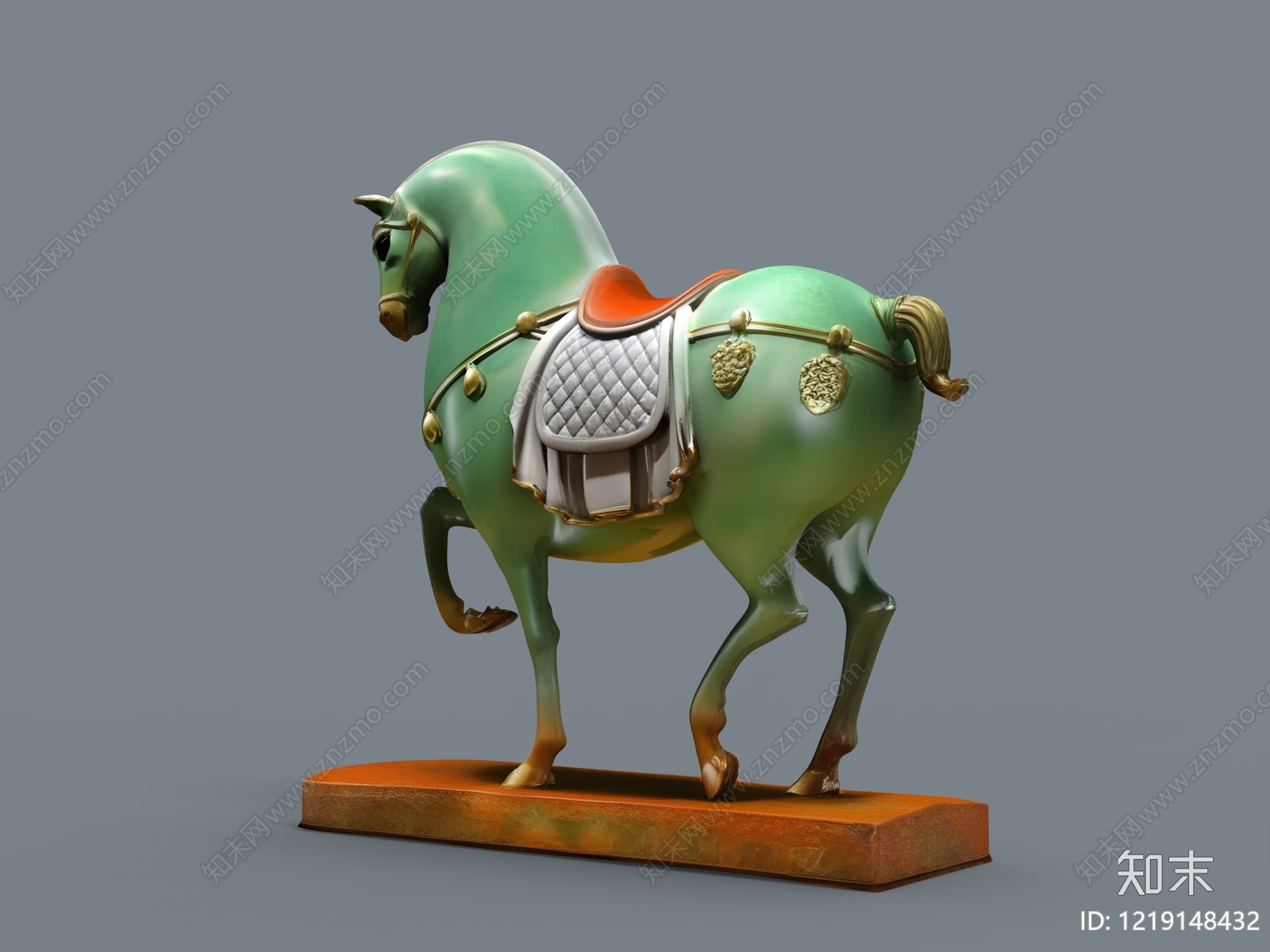 新中式雕塑摆件3D模型下载【ID:1219148432】