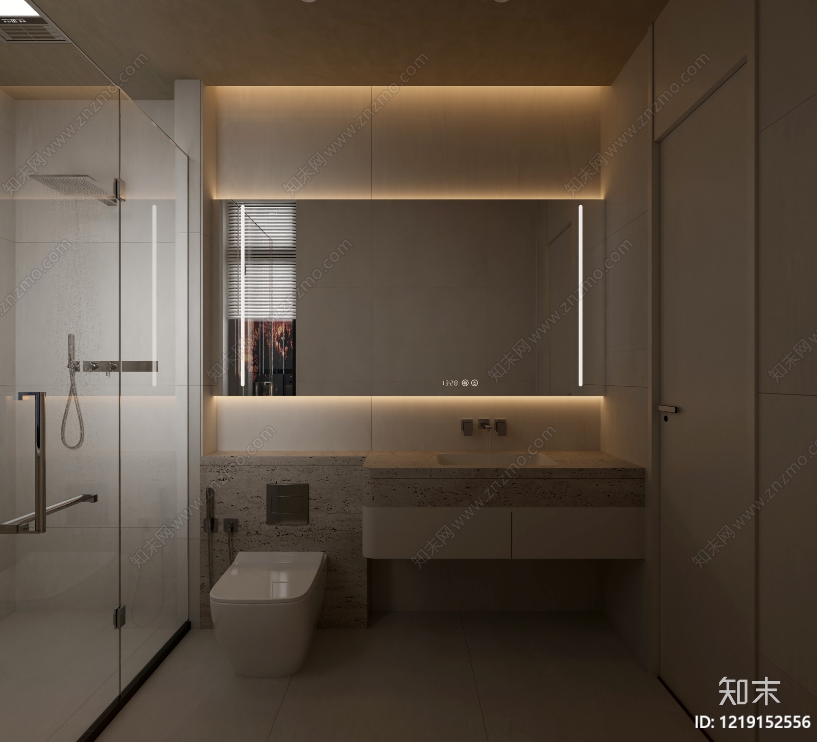 极简卫生间3D模型下载【ID:1219152556】