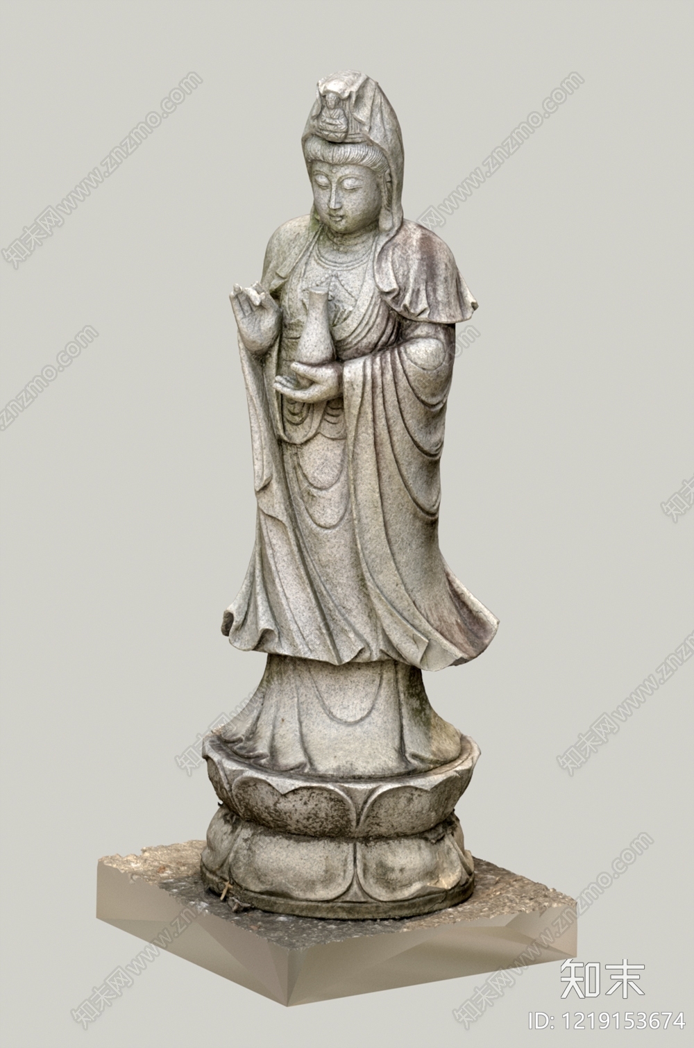 禅意雕塑摆件3D模型下载【ID:1219153674】