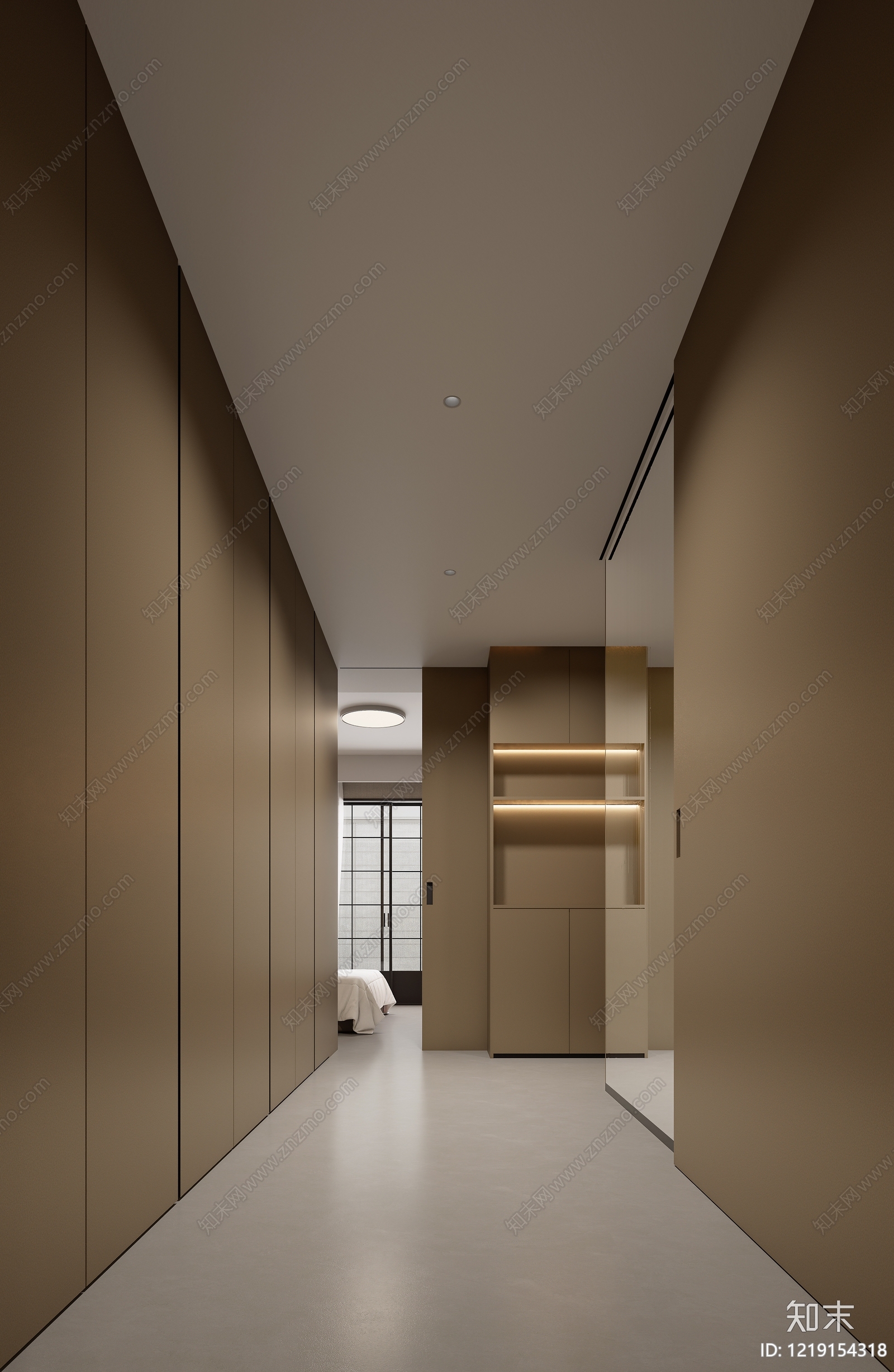 极简套房卧室SU模型下载【ID:1219154318】