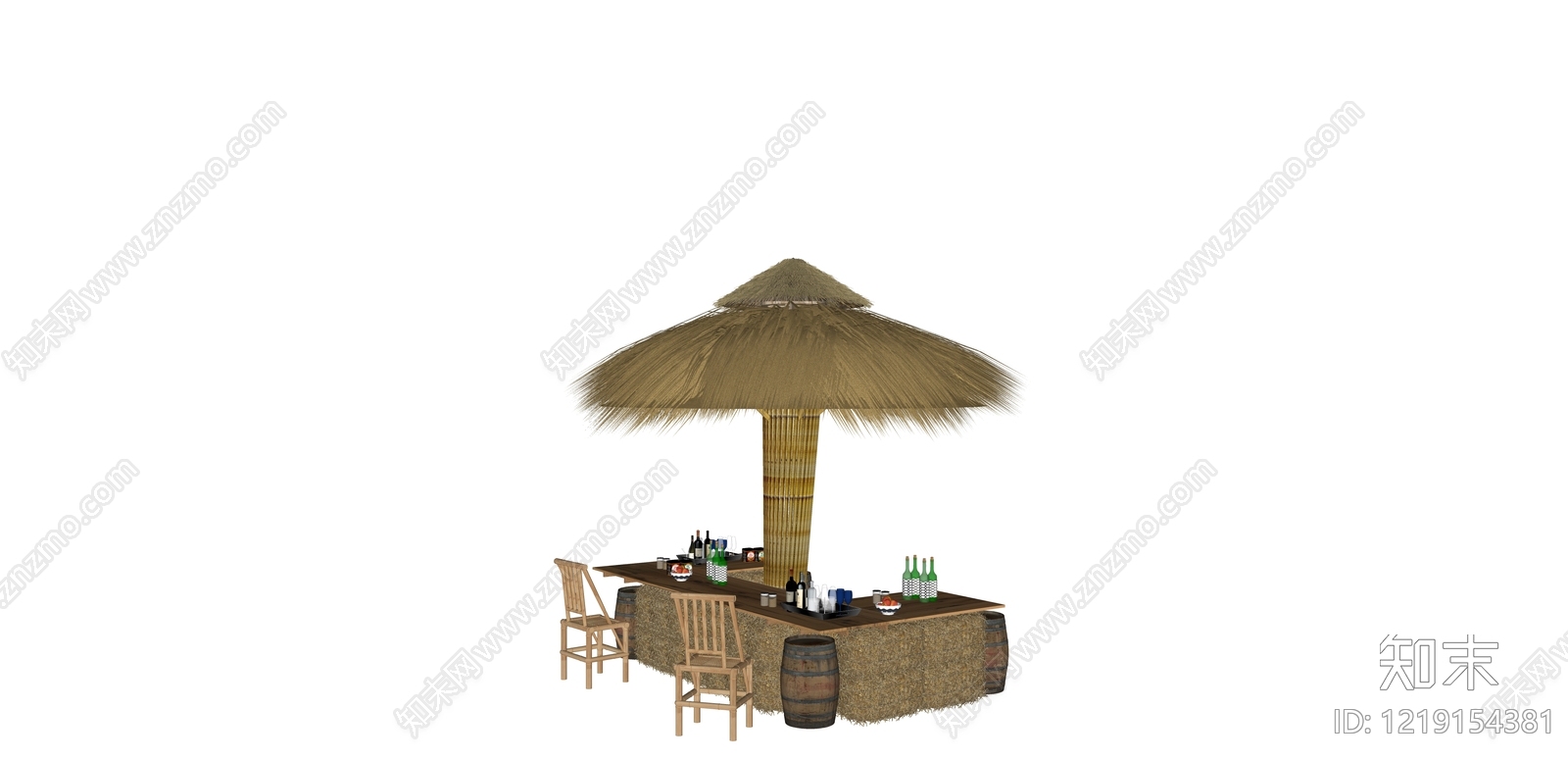 地域主义商业外摆SU模型下载【ID:1219154381】