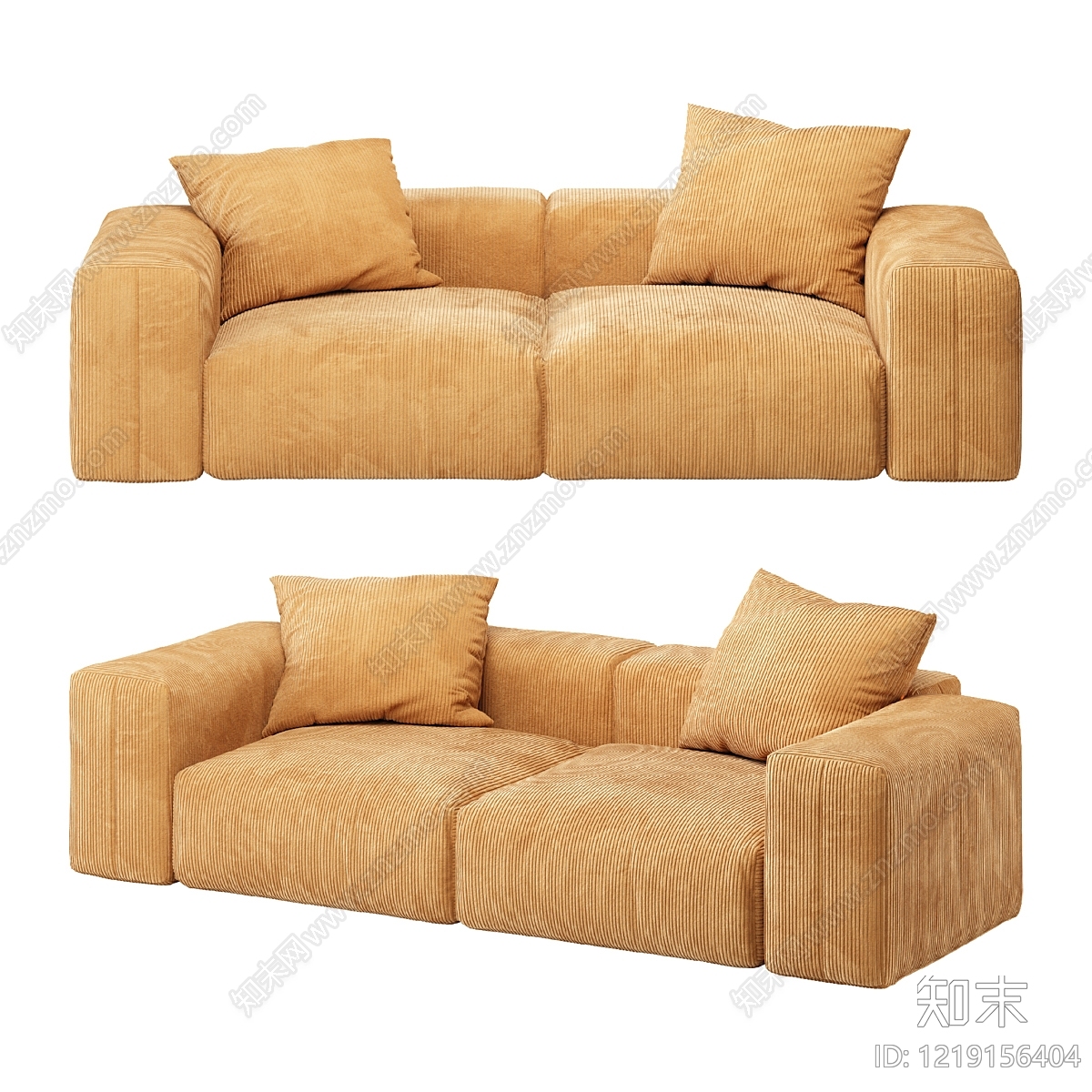 北欧双人沙发3D模型下载【ID:1219156404】